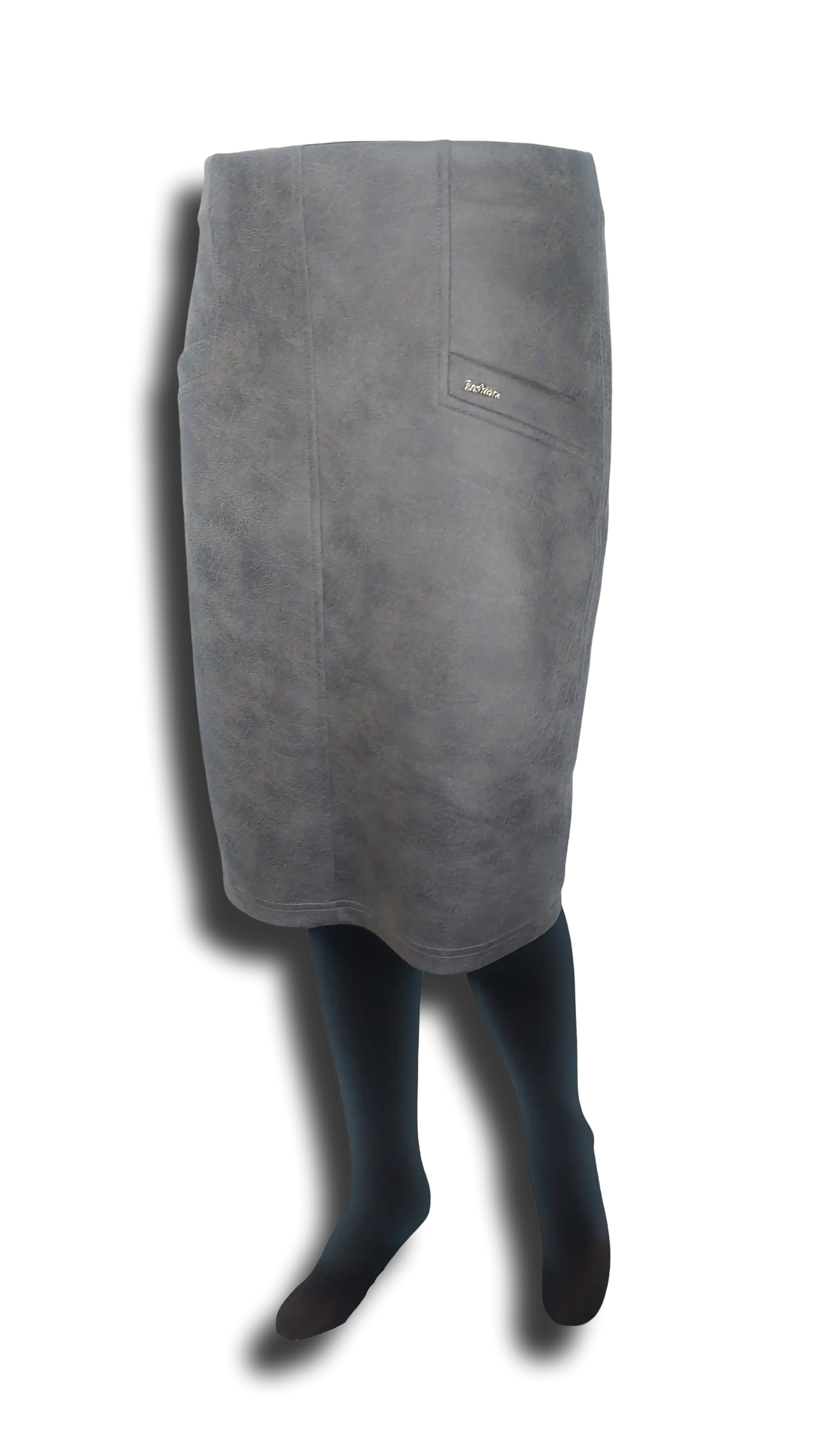 Greta straight suede grey skirt product image