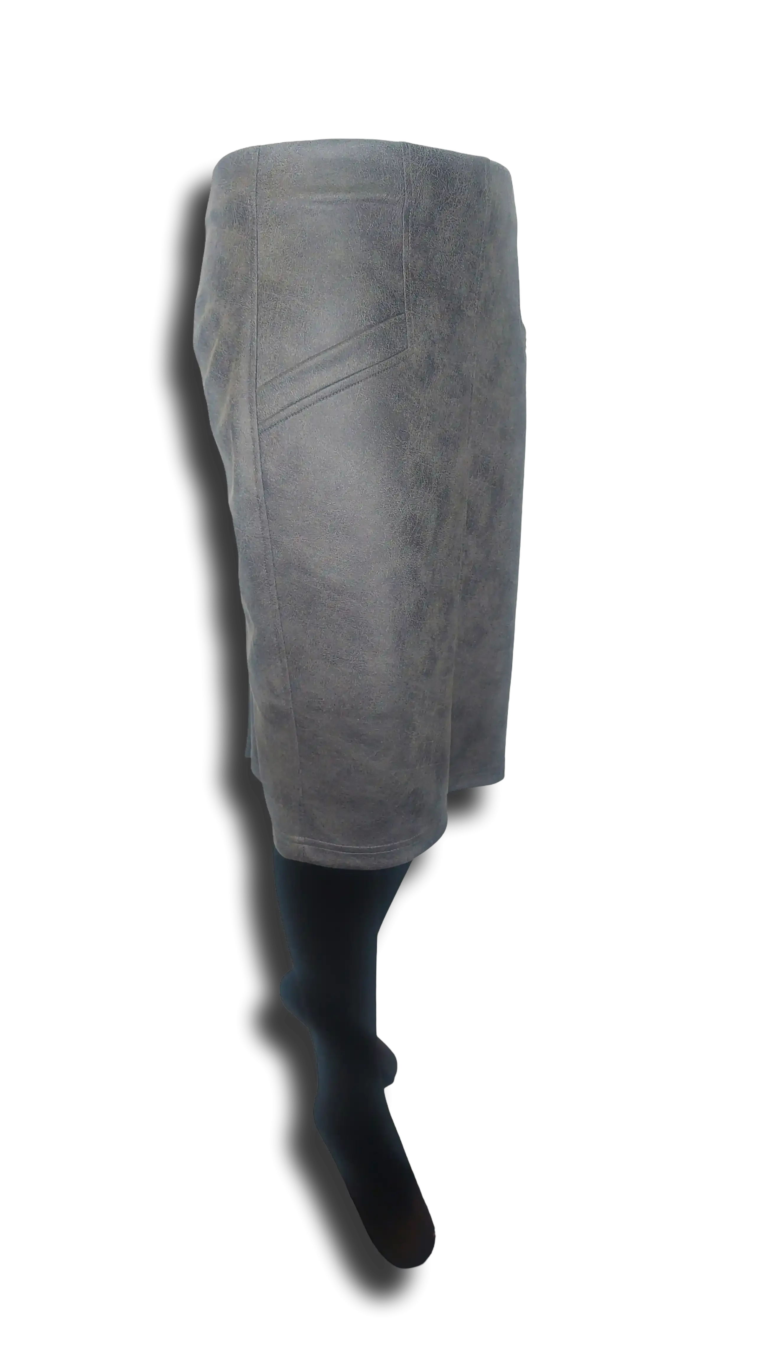 Greta straight suede grey skirt product image