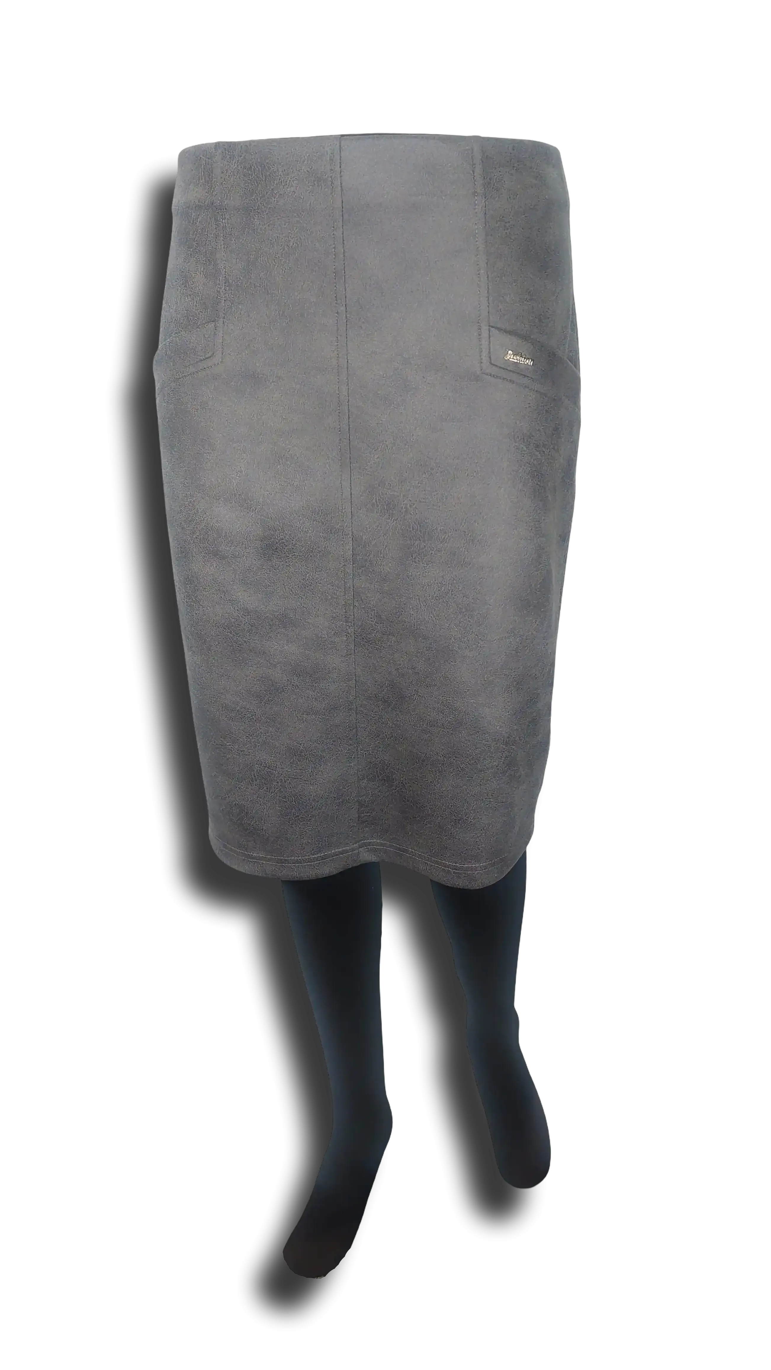 Greta straight suede grey skirt product image