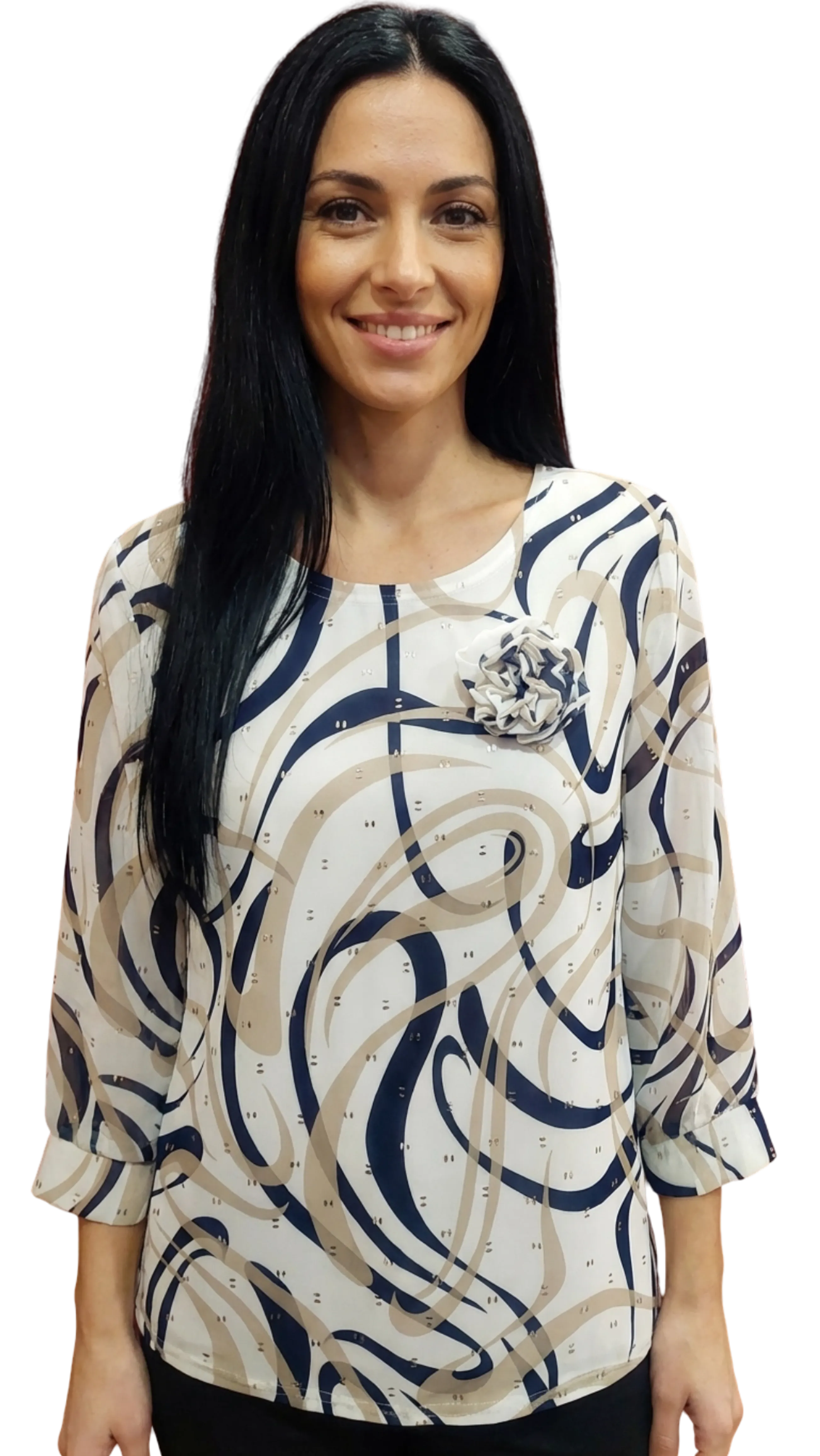 Anka decorated with a beige patterned rose blouse product image