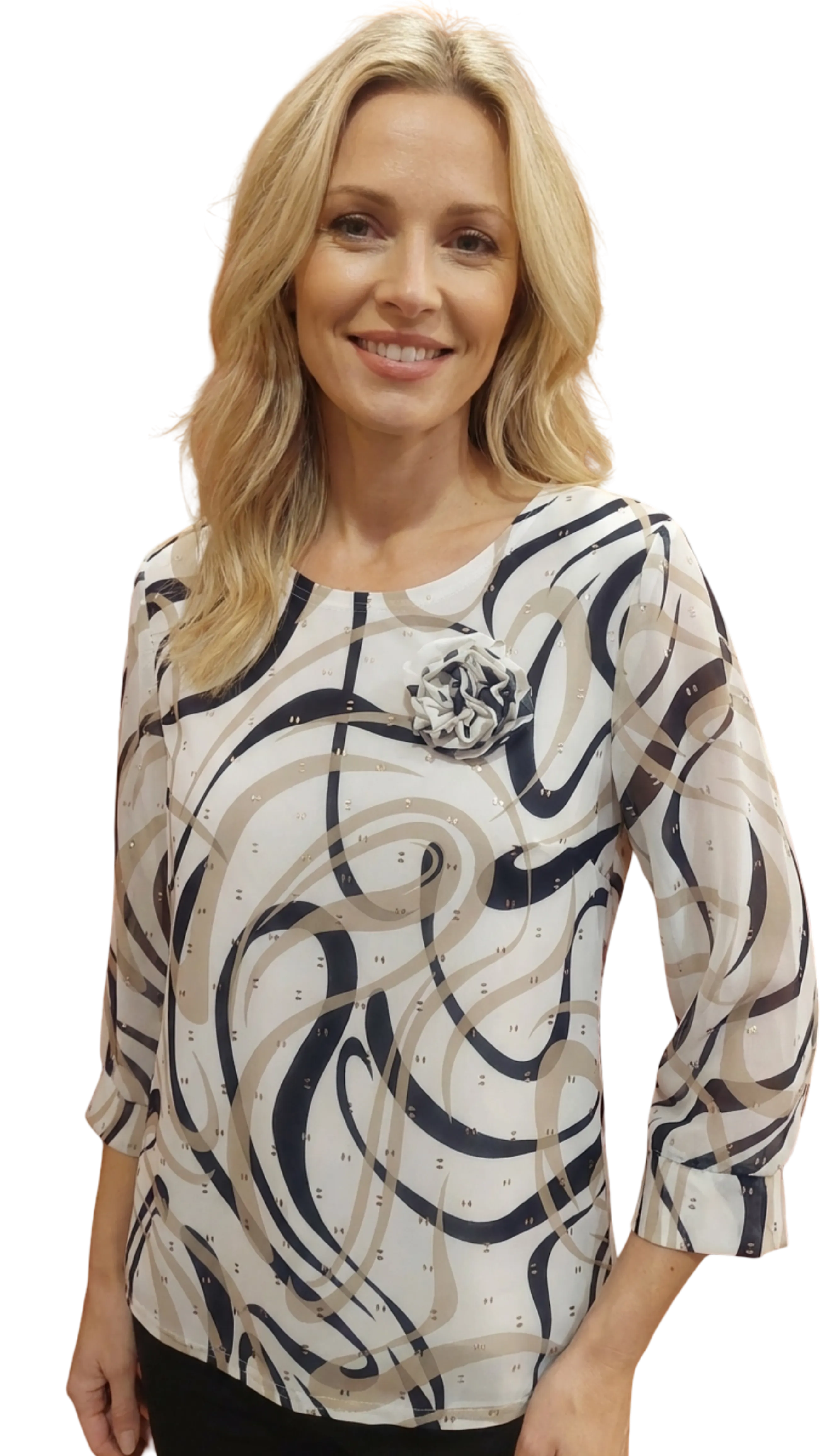 Anka decorated with a beige patterned rose blouse product image