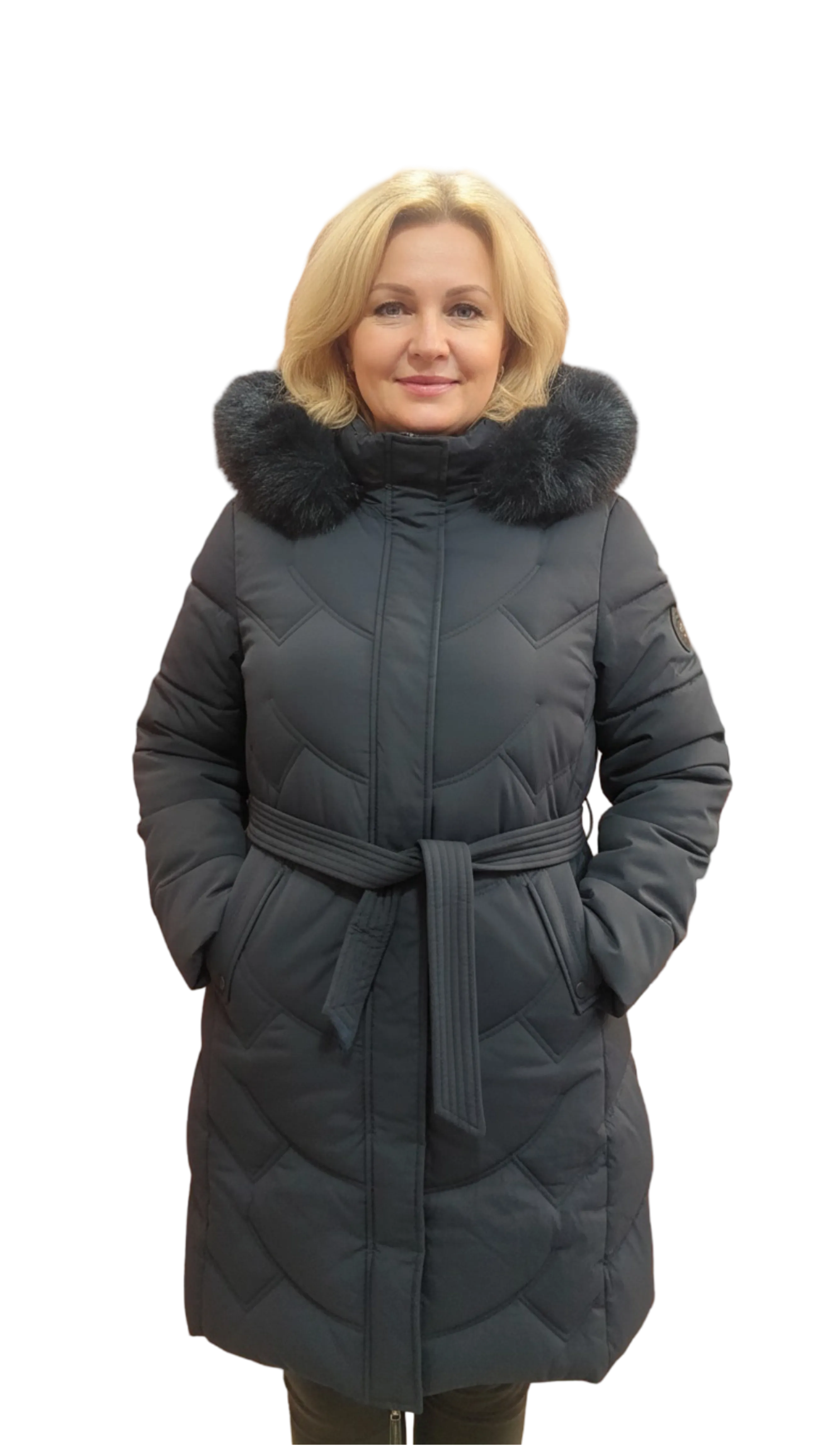 Csilla winter jacket slim fit navy blue jacket product image