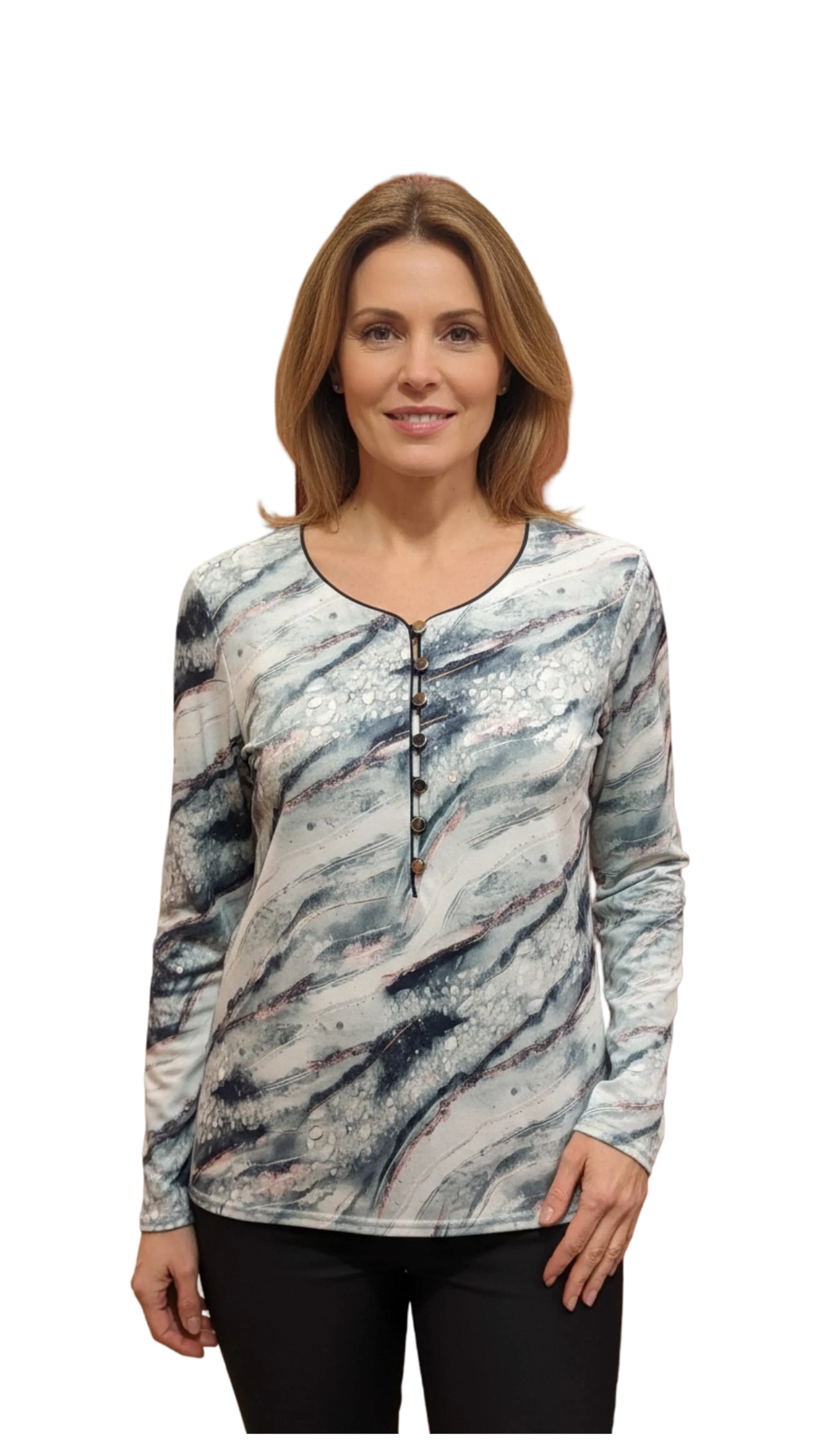 Eni gray pattern polo product image