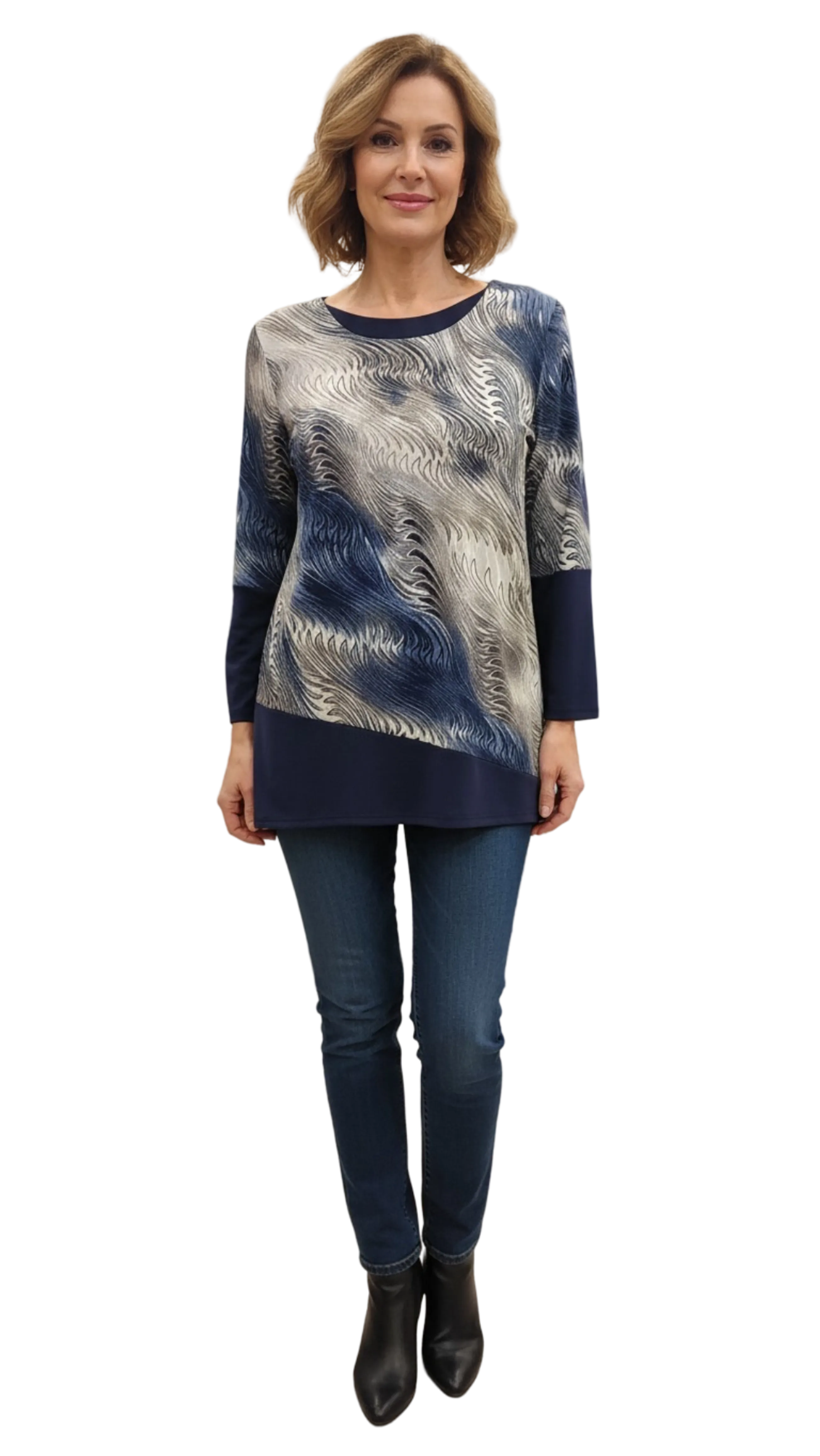 Magda blue pattern jumper product image