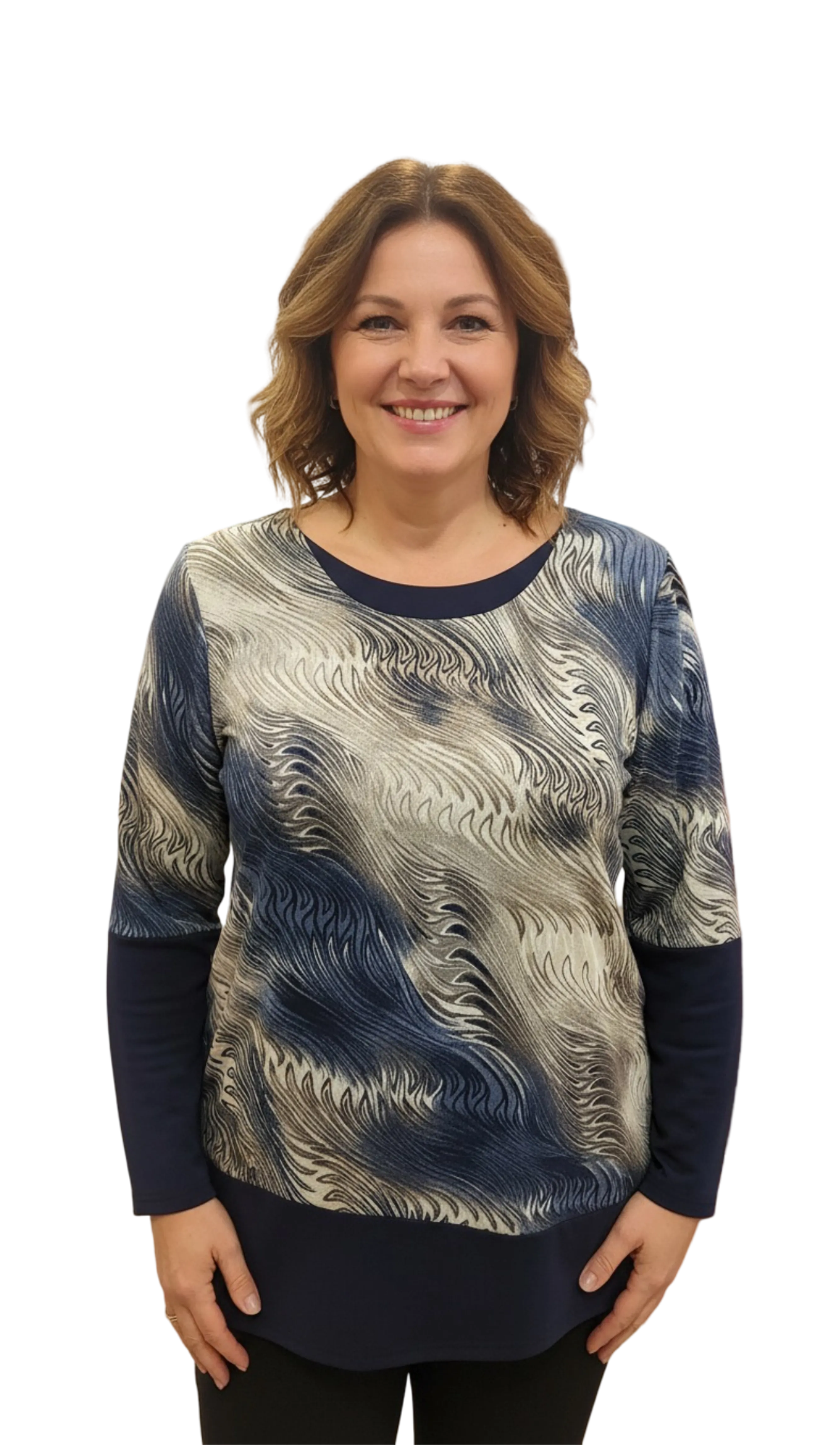 Magda blue pattern jumper product image