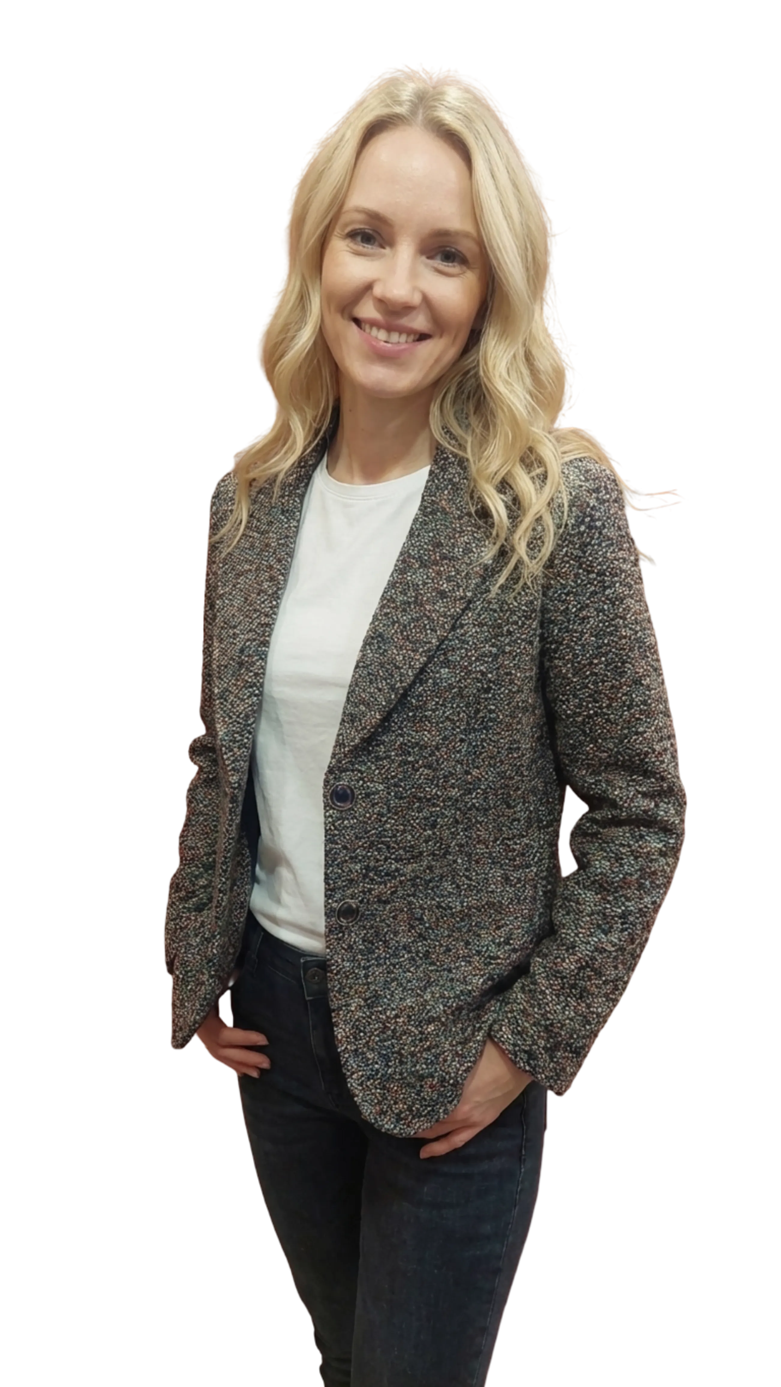 Kinga tabby elongated colored blazer product image
