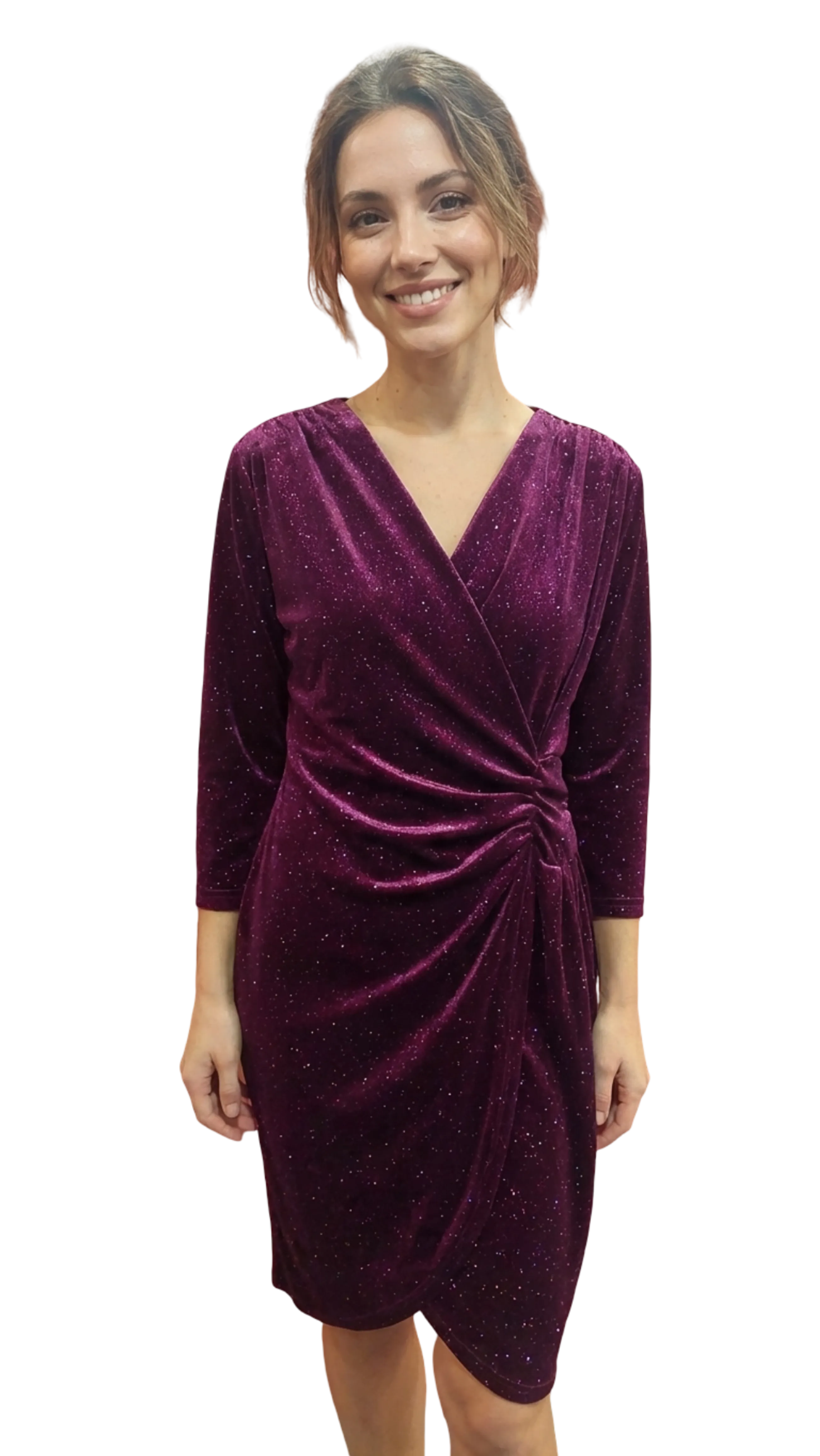 Réka drew purple glitter dress product image
