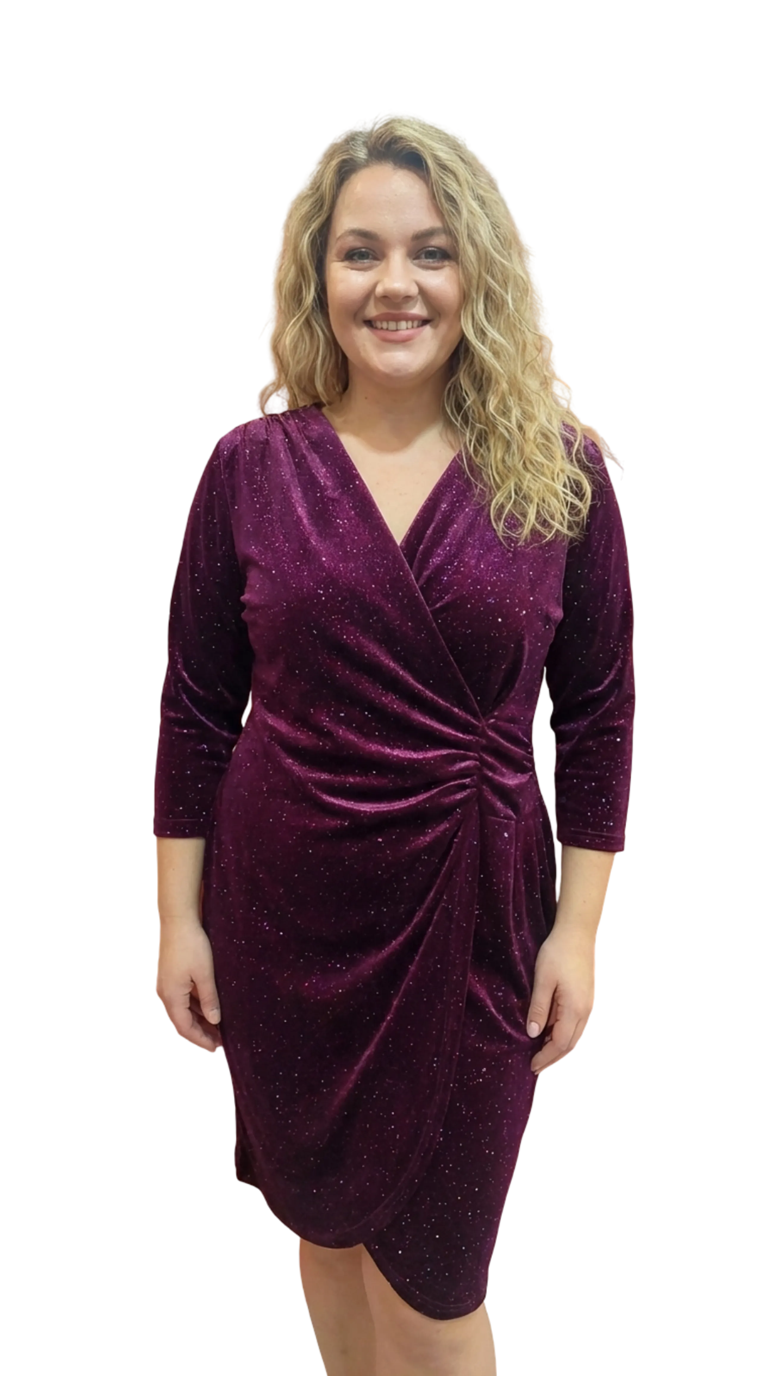 Réka drew purple glitter dress product image