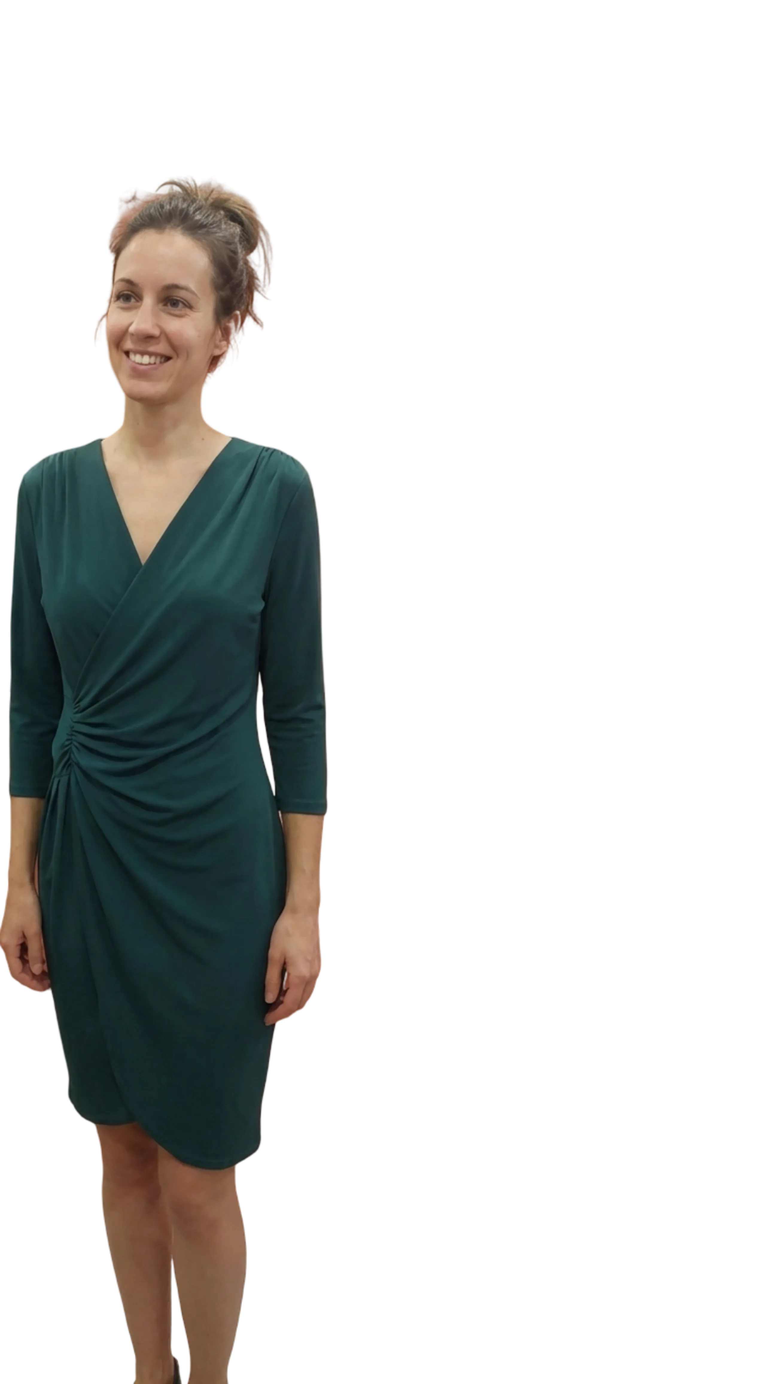 Réka pulled green dress product image