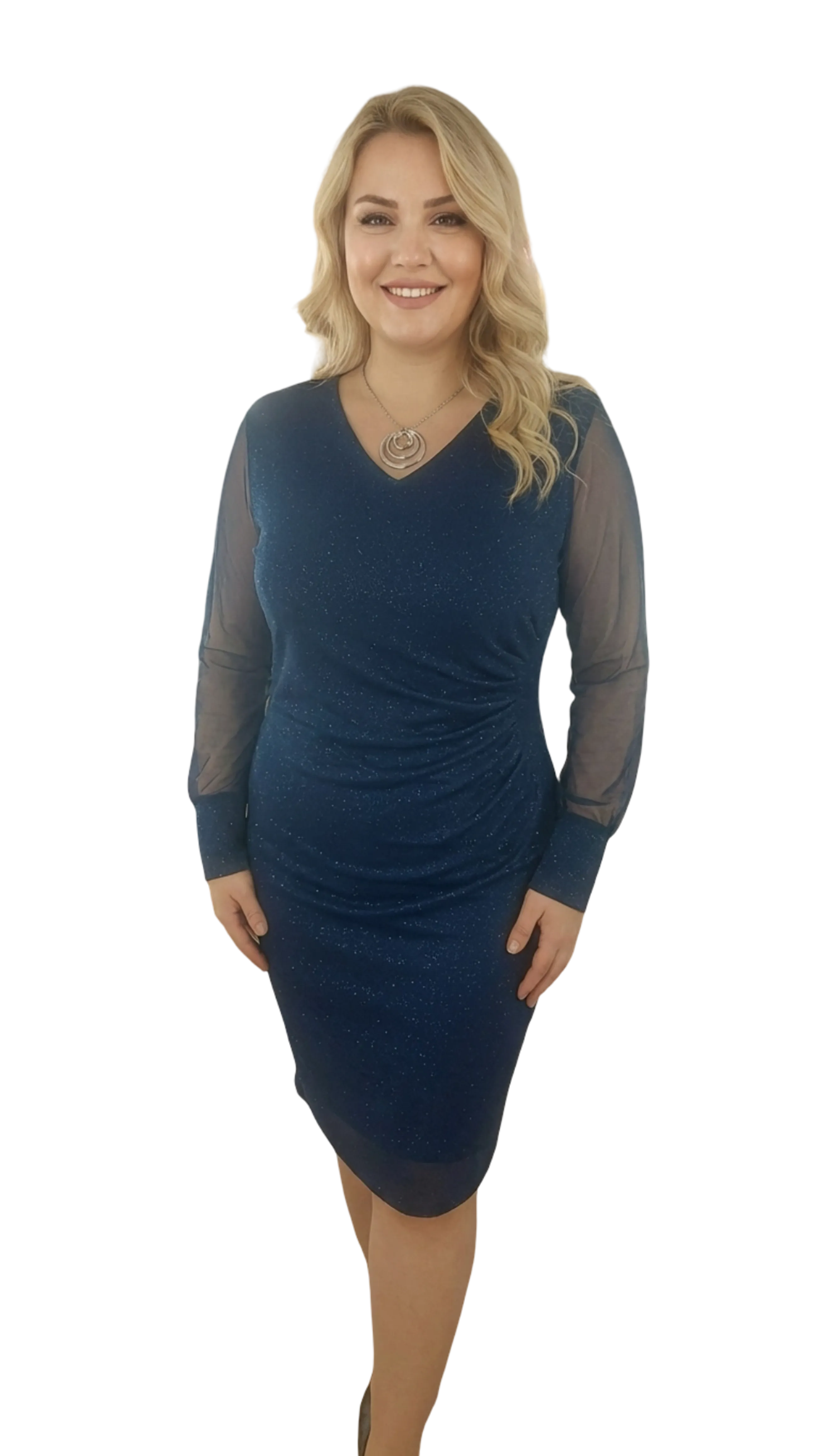 Tilda blue lurrex dress product image