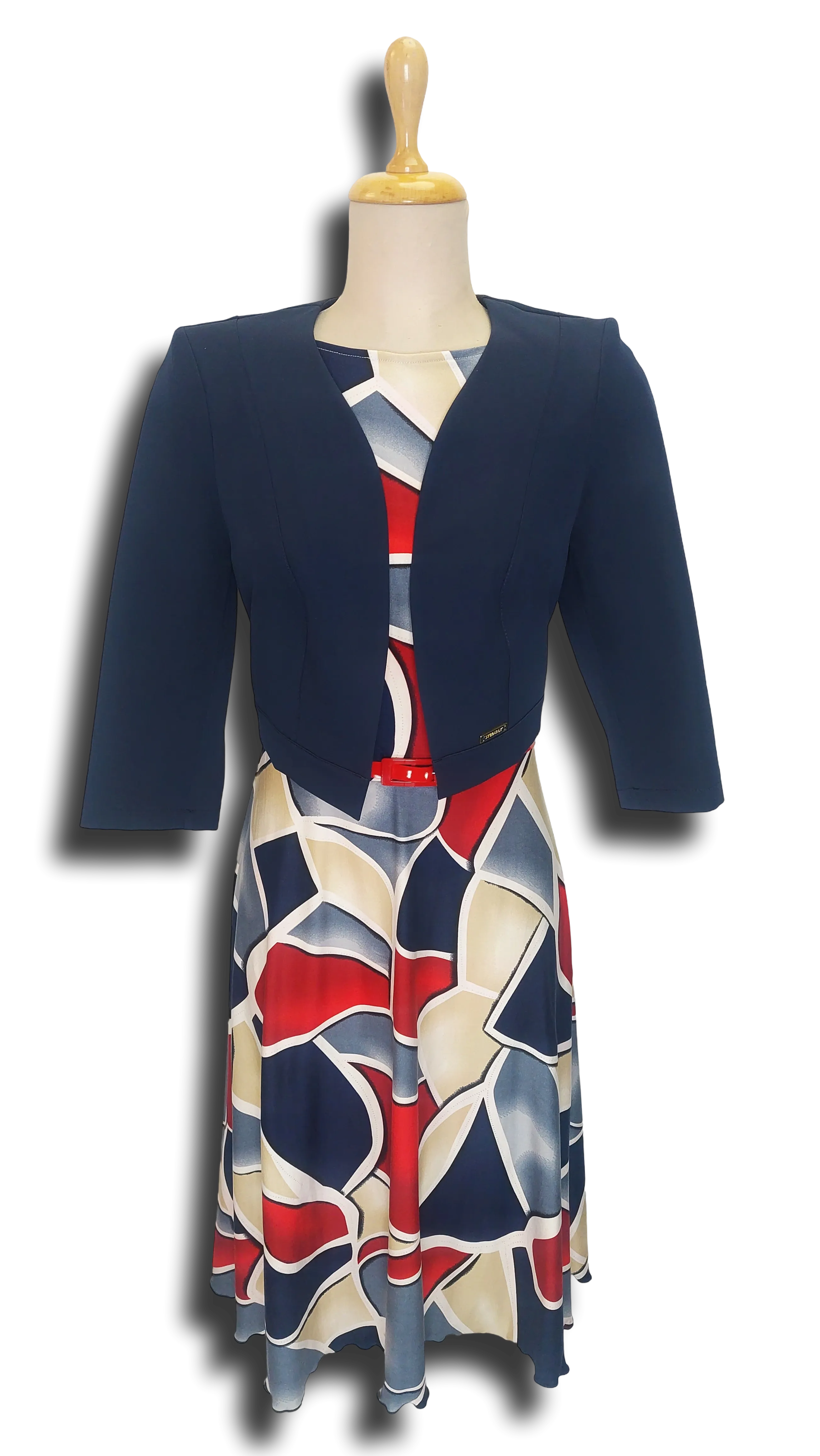 Abigél red-blue pattern dress product image