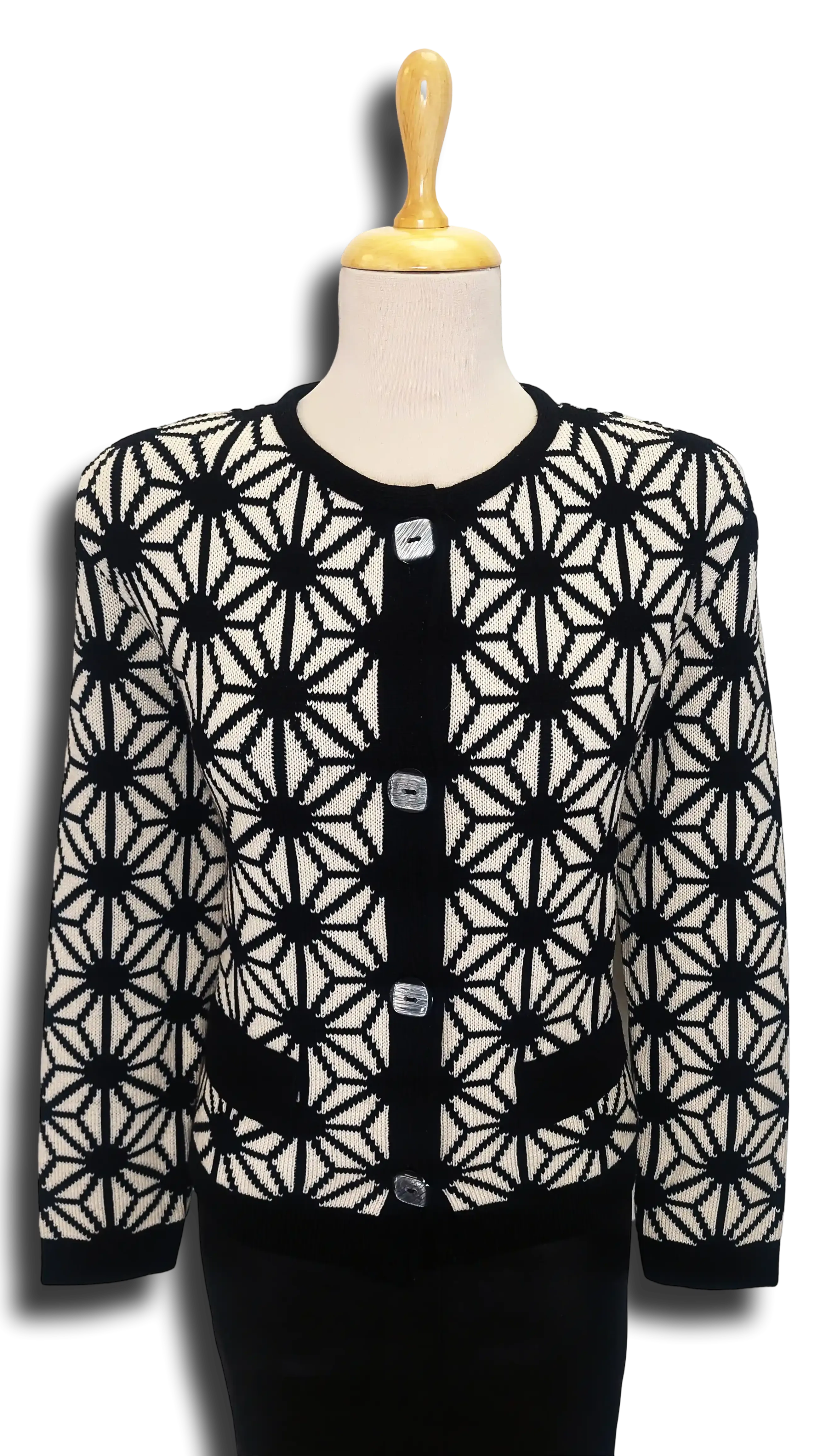 Zora black-and-tan short Cardigan product image