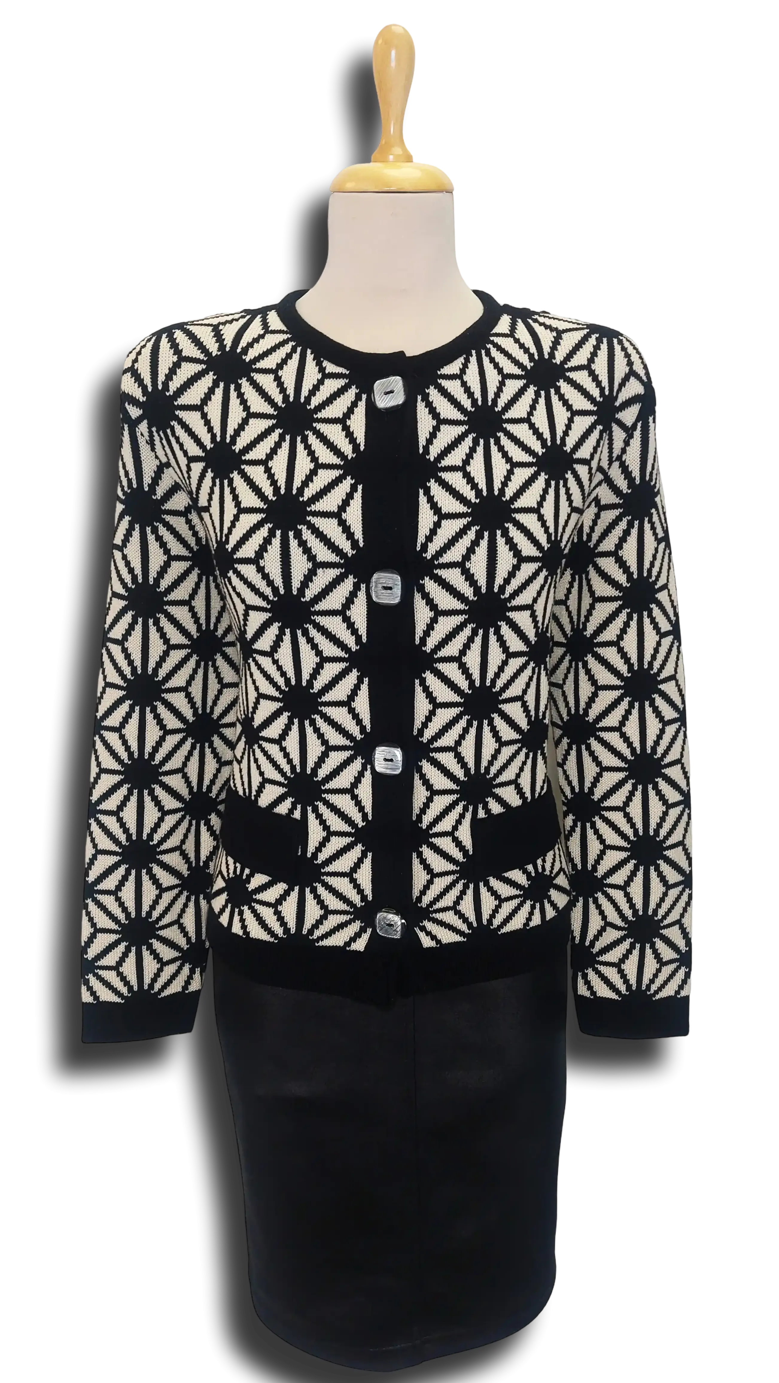 Zora black-and-tan short Cardigan product image