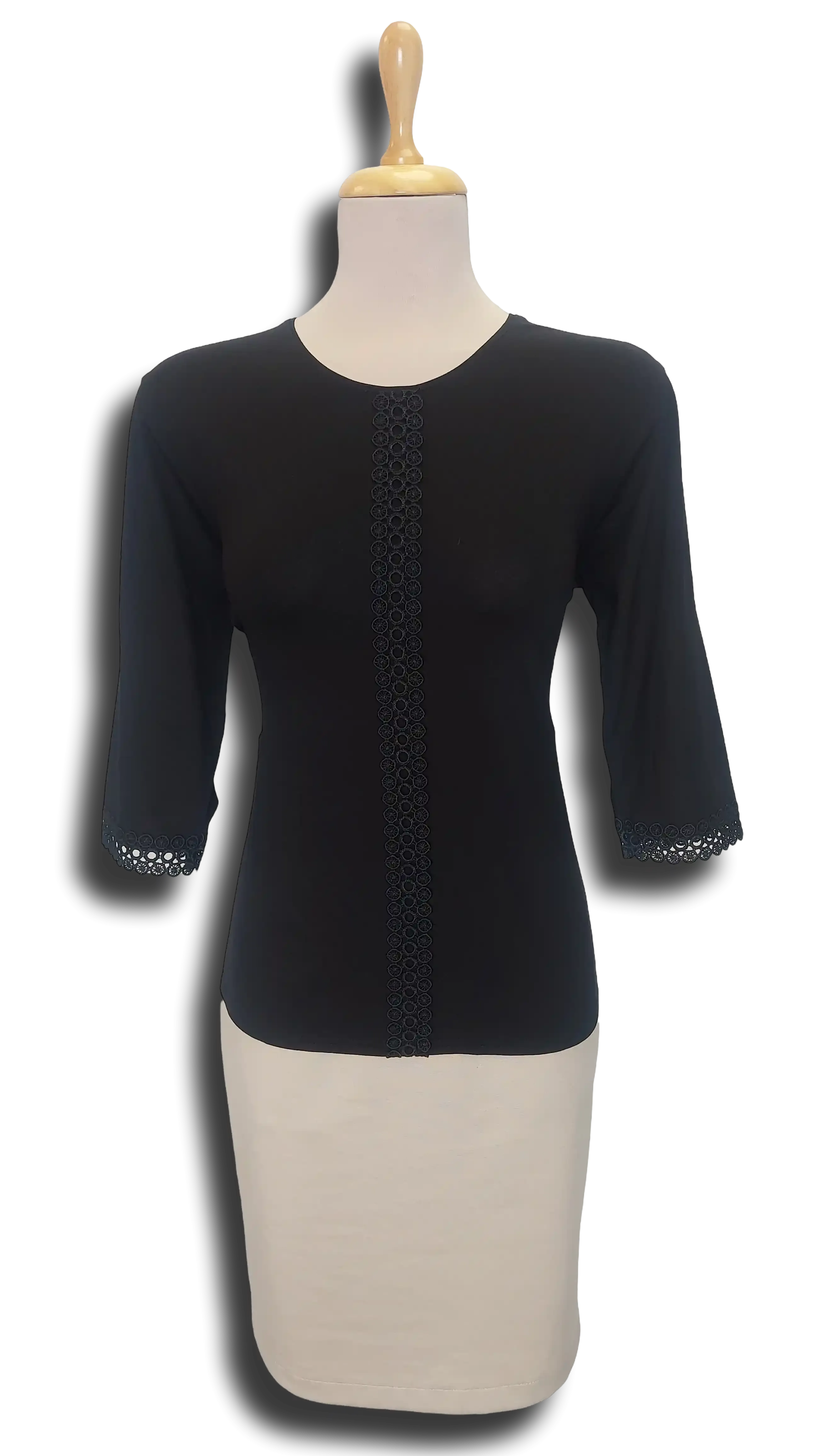 Carla in black lace polo product image