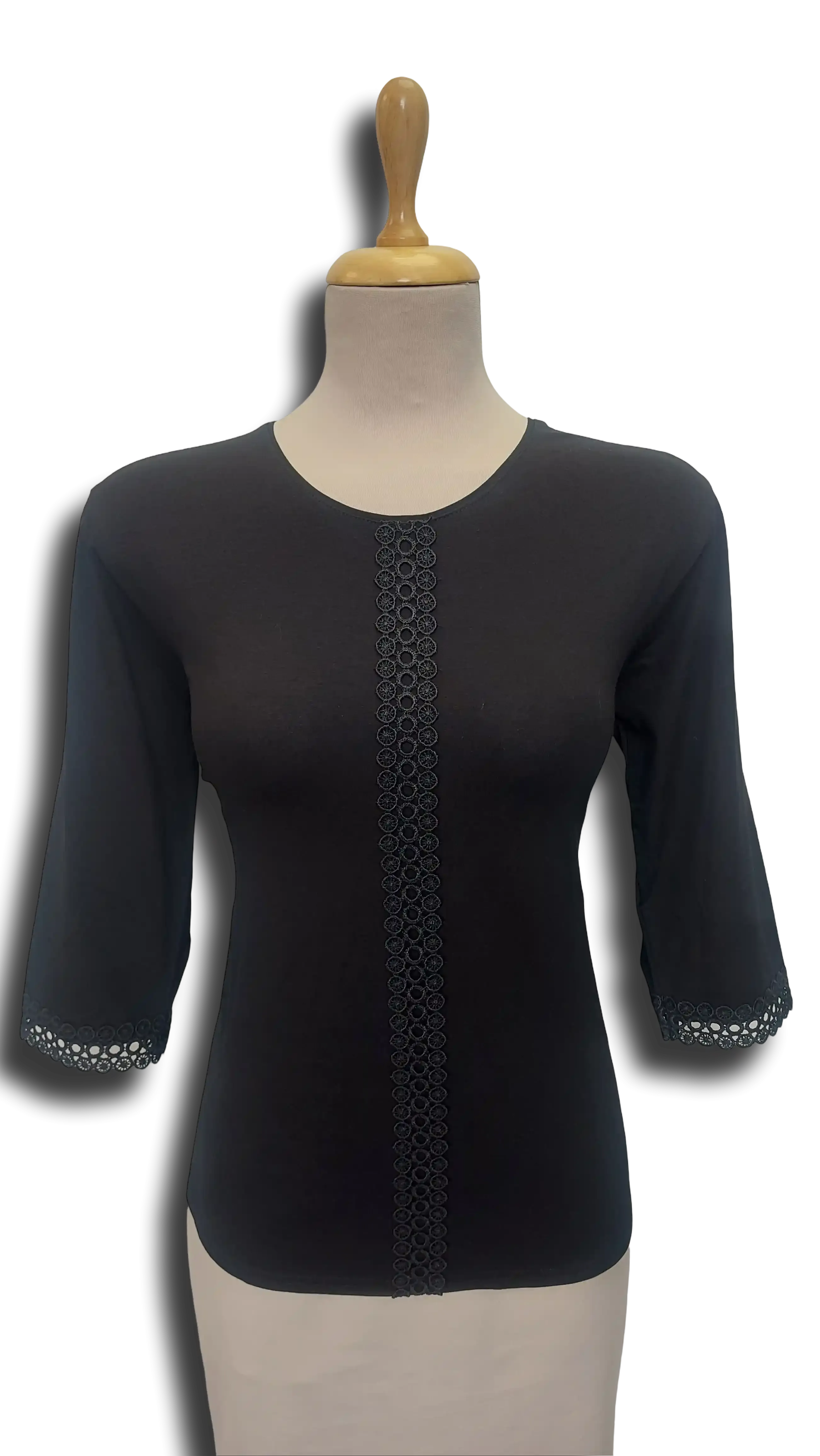 Carla in black lace polo product image