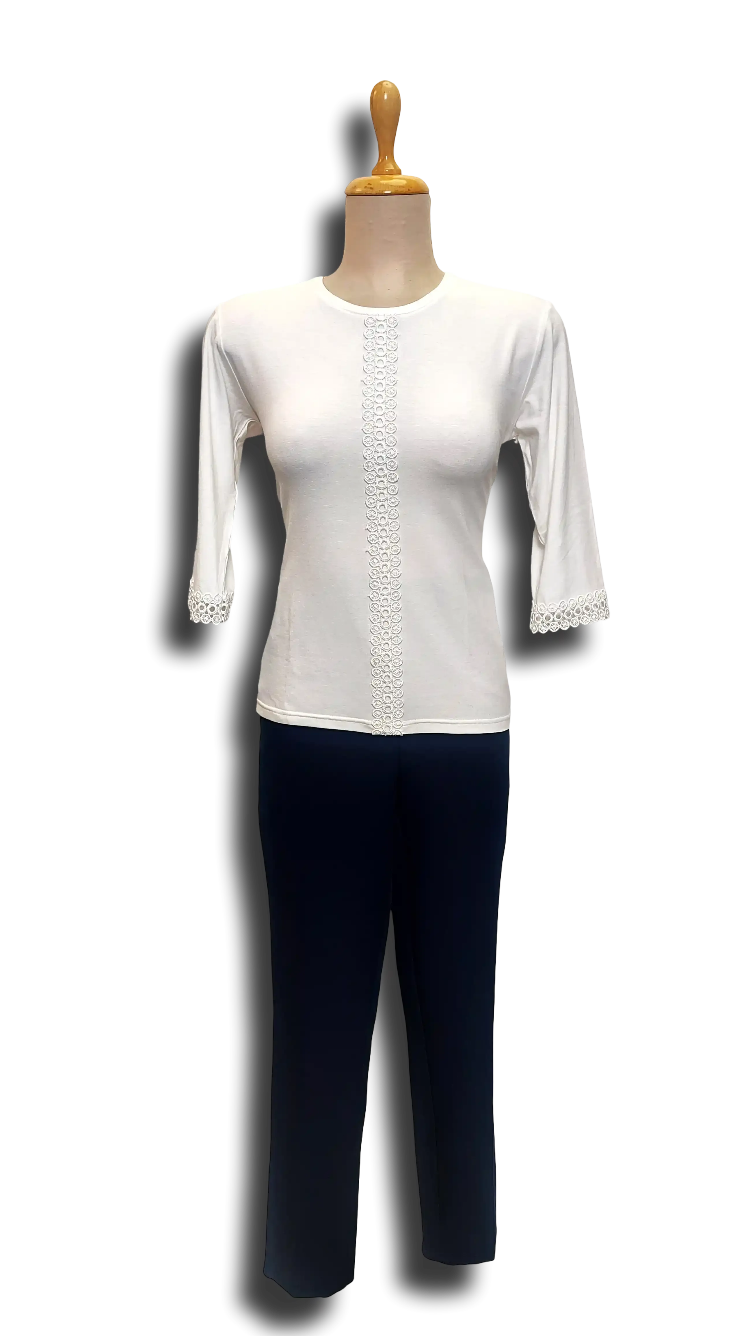 Carla cream lace polo product image