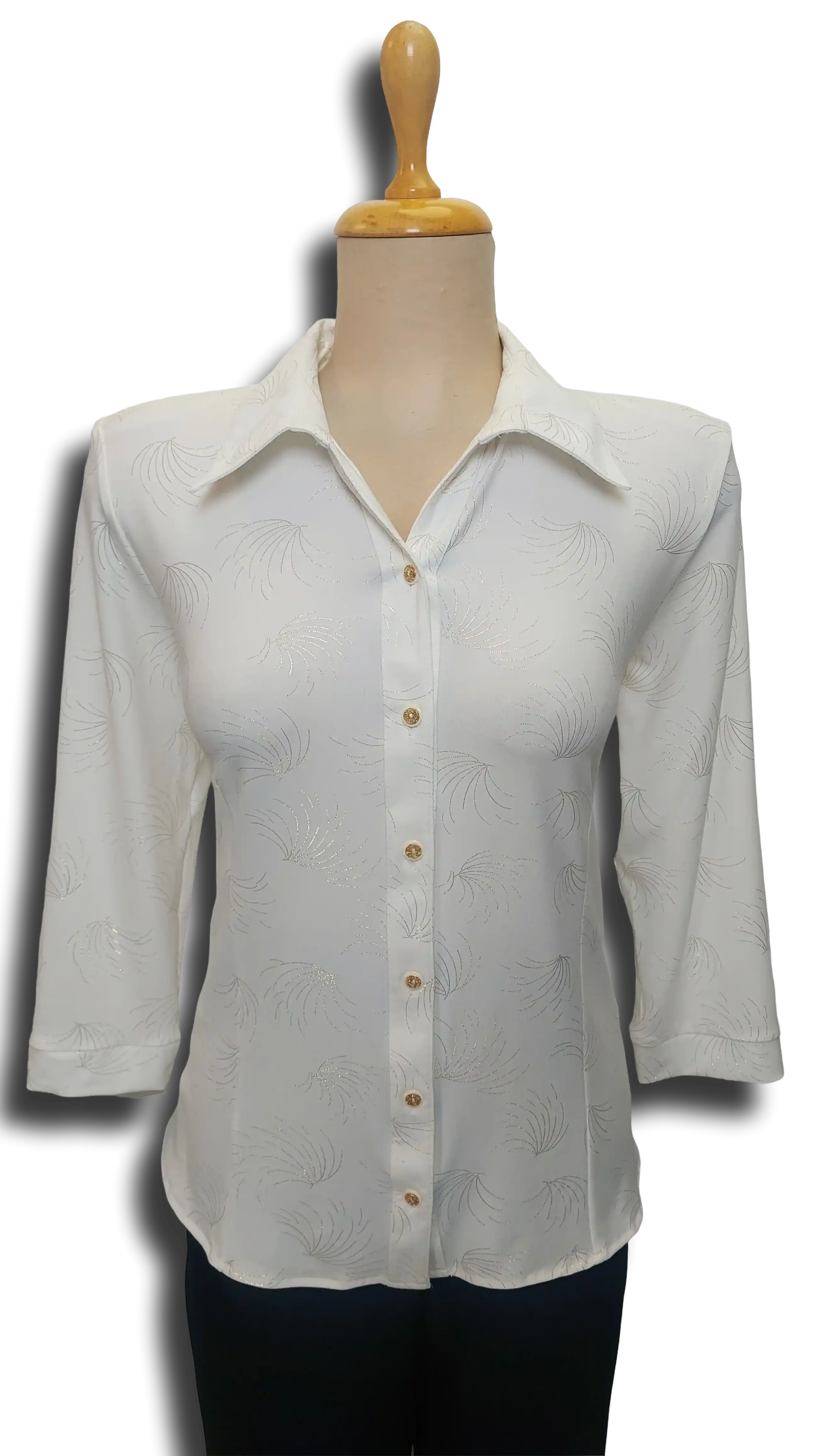 Márta cream-colored button-up blouse product image