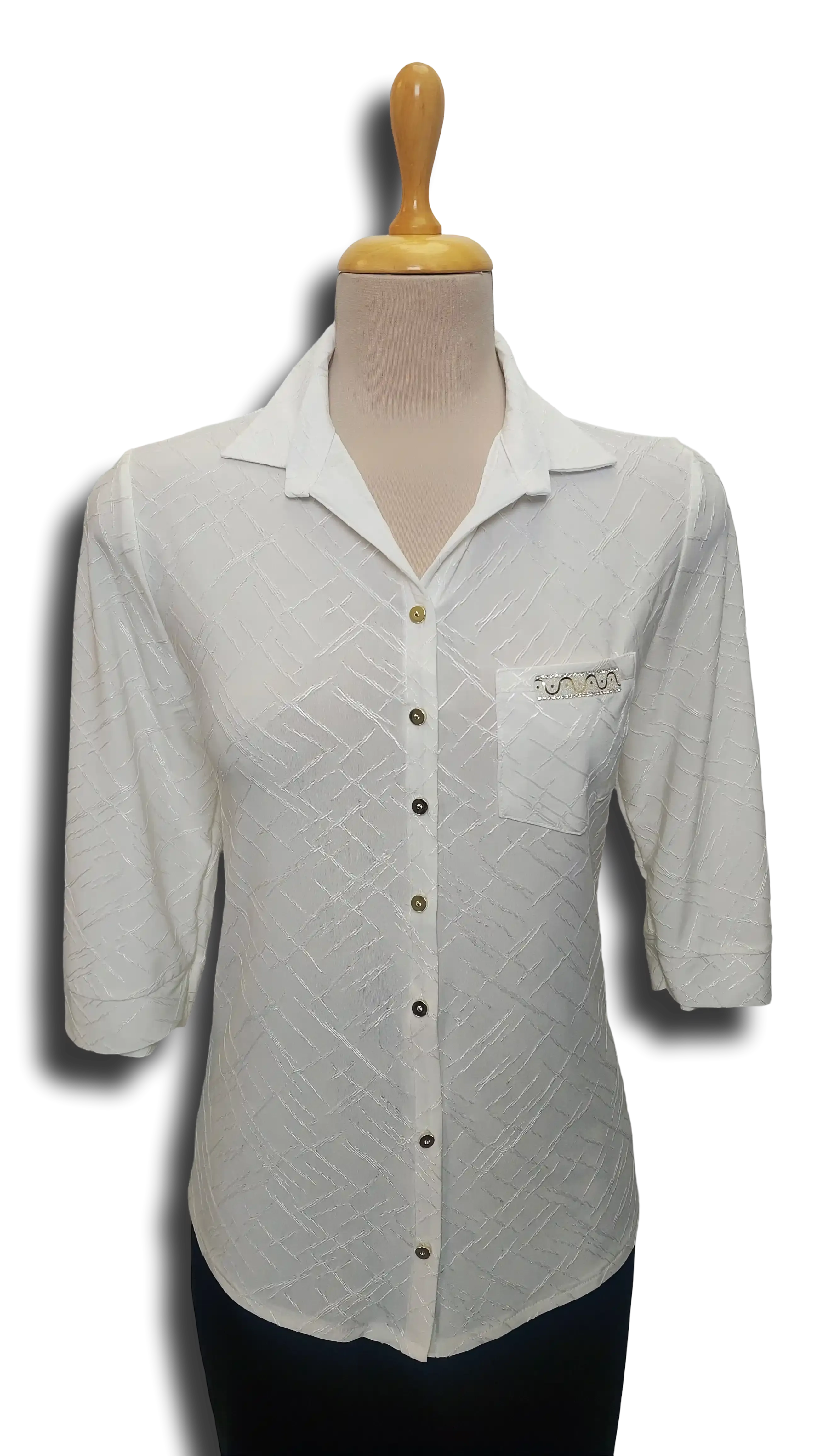 Cecil button cream color blouse product image
