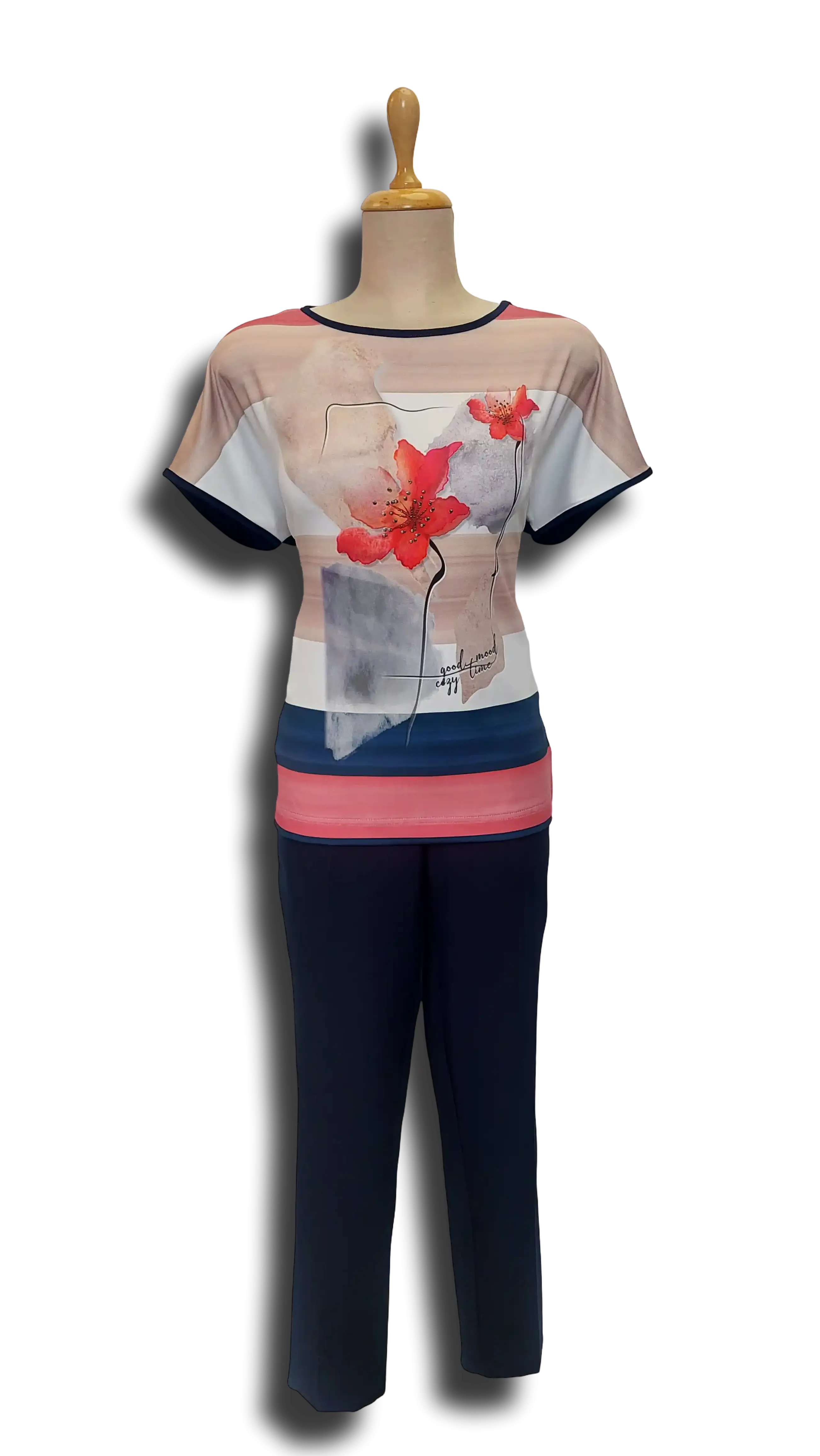 Tamara dark blue poppy polo product image