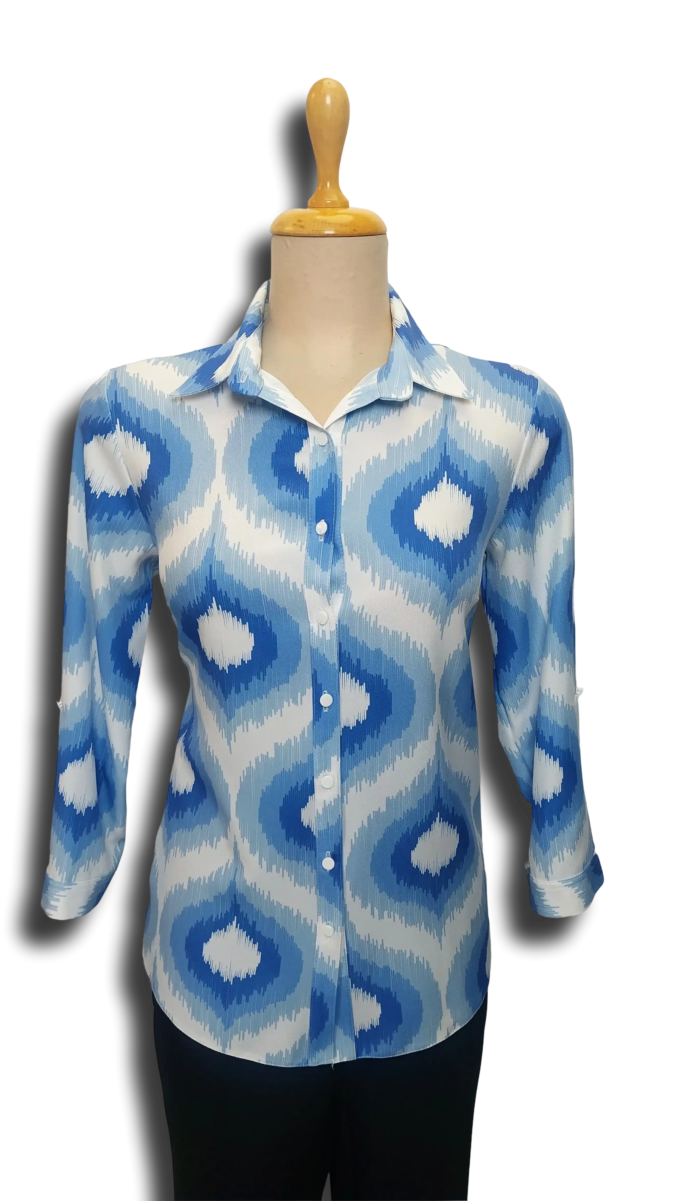 Early light blue pattern shirt blouse product image