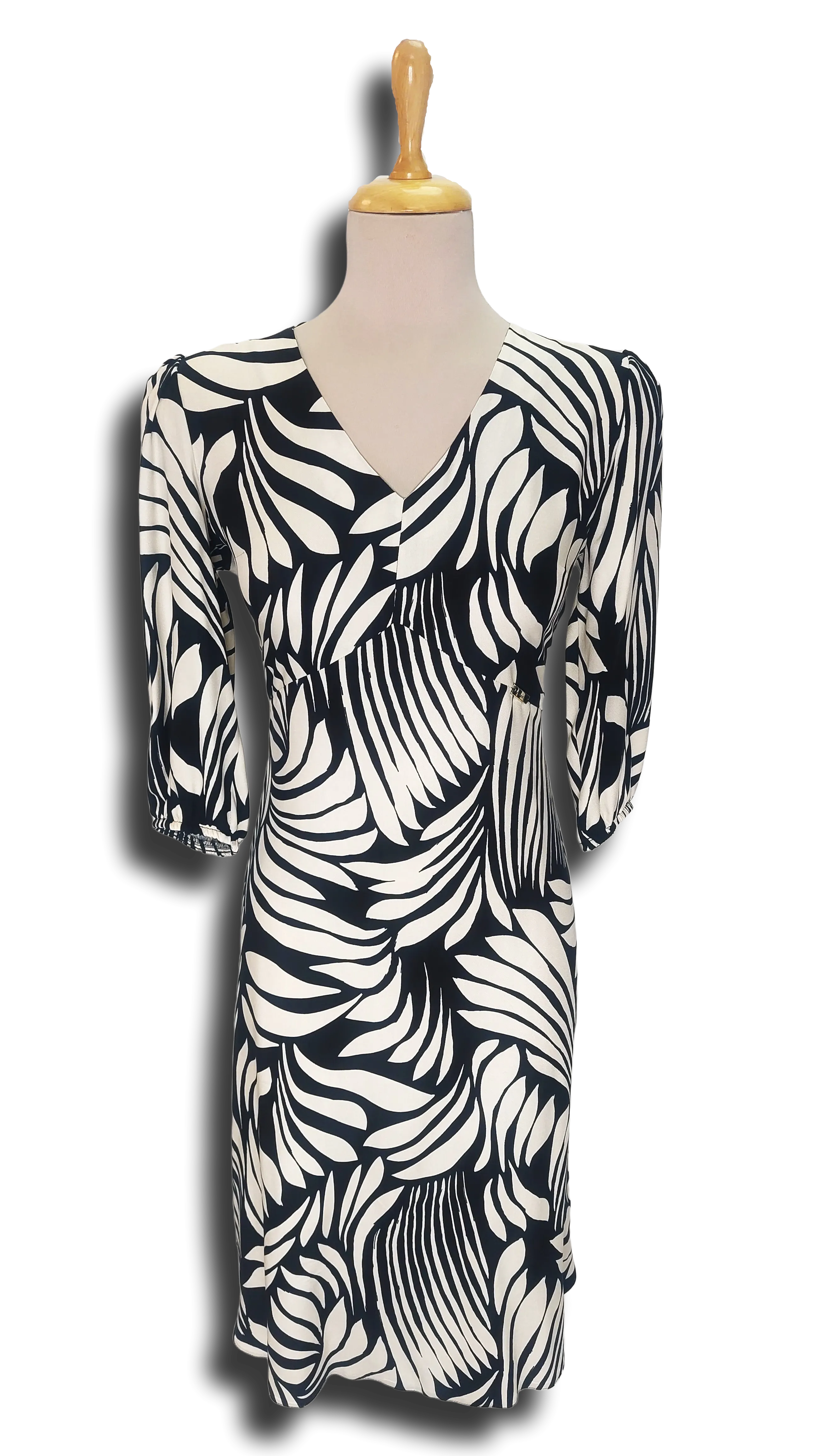 Cora black-beige patterned glocknis viscose dress product image