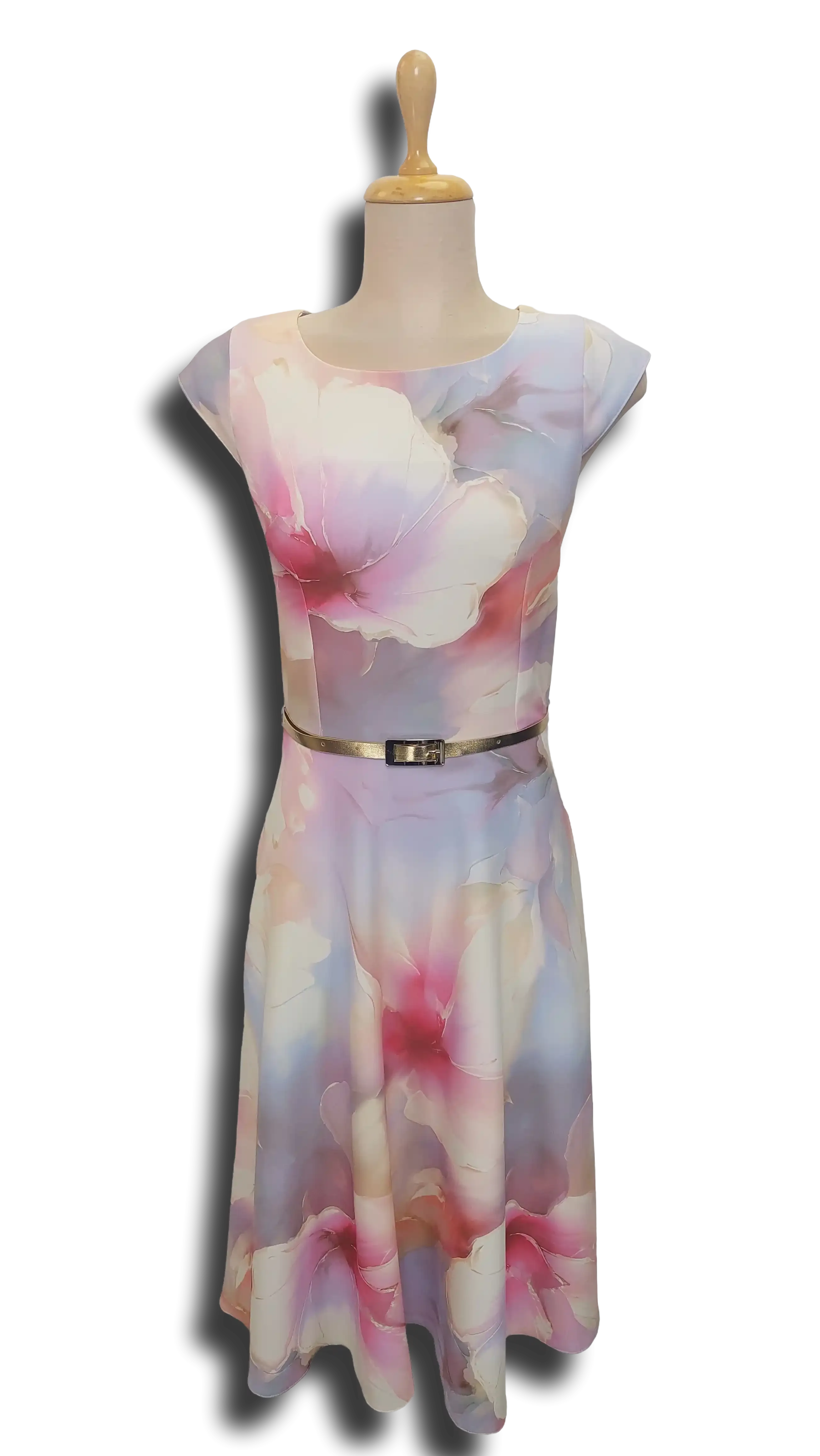 Gitta long pink floral dress product image