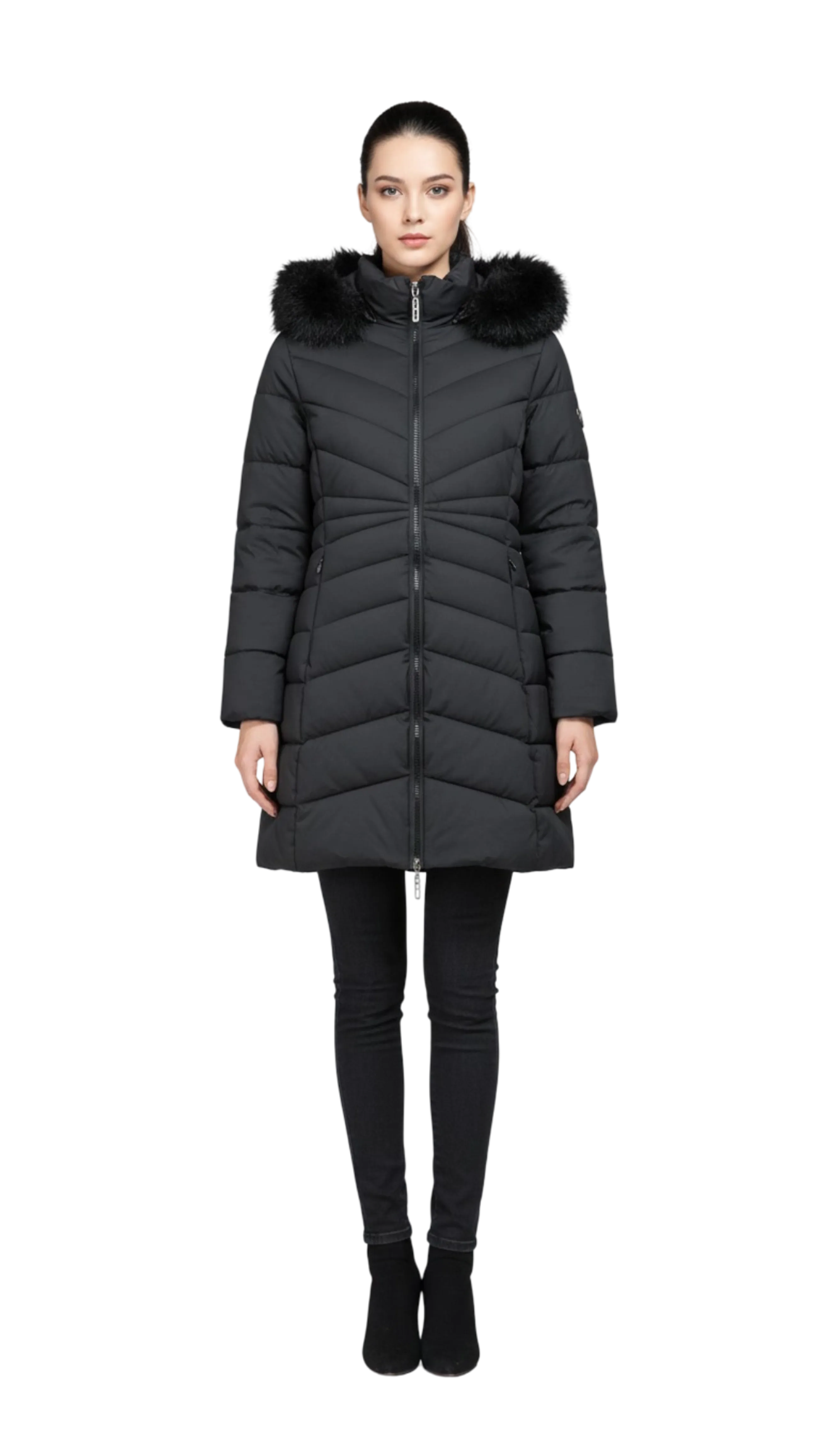 Csilla winter jacket slim fit black jacket product image