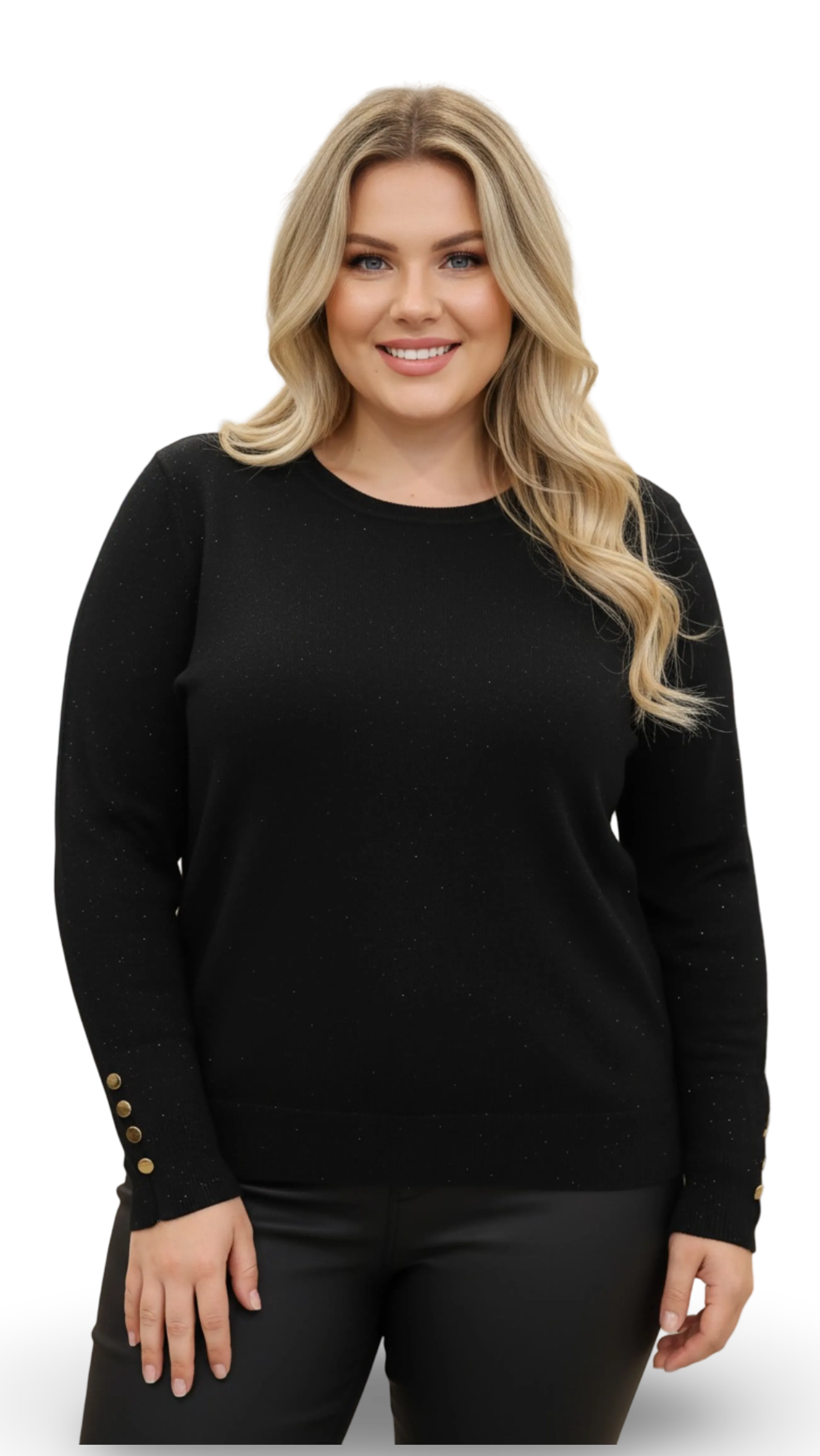 Cili glitter plain black jumper product image
