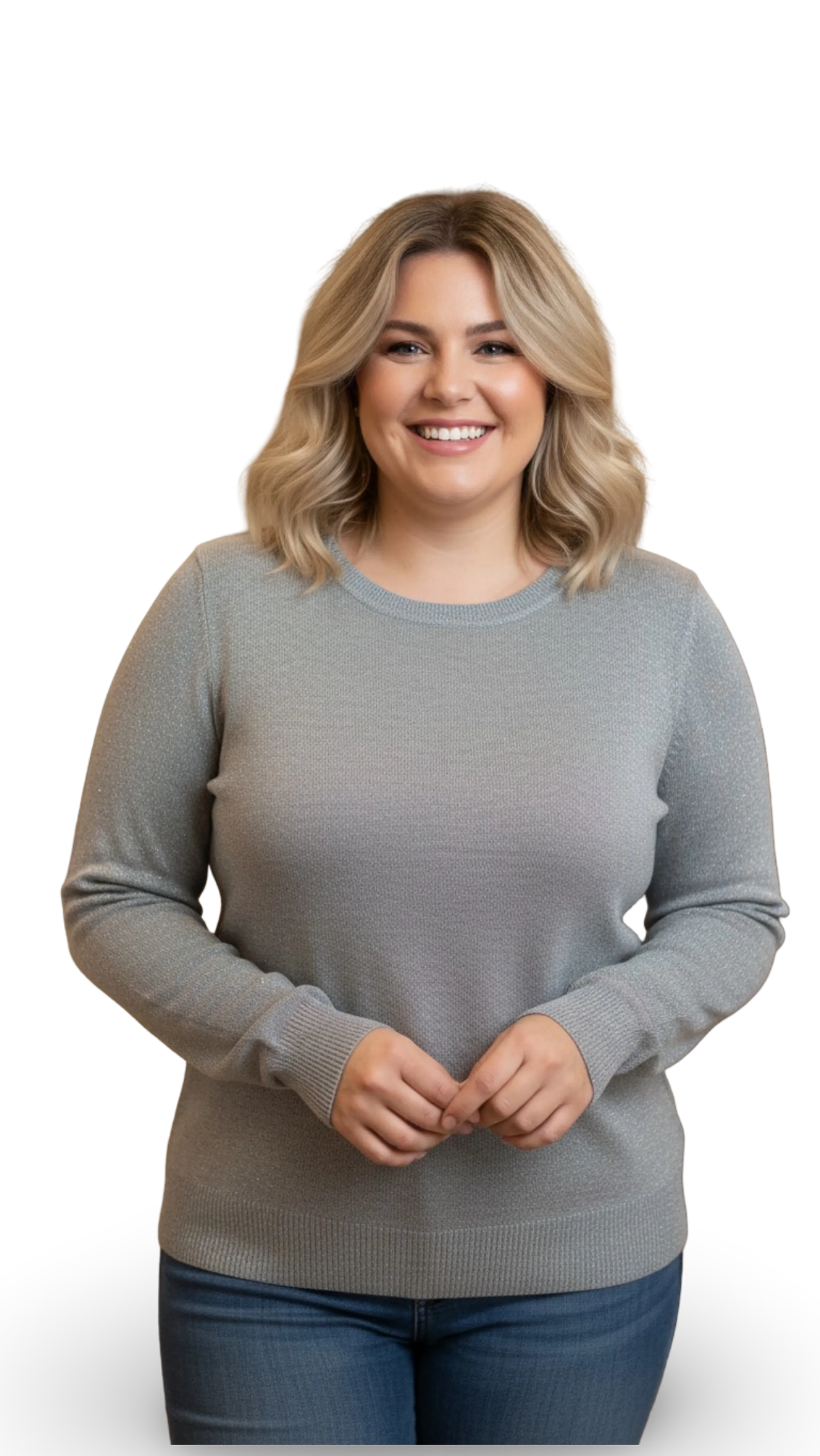 Cili glitter plain grey jumper product image