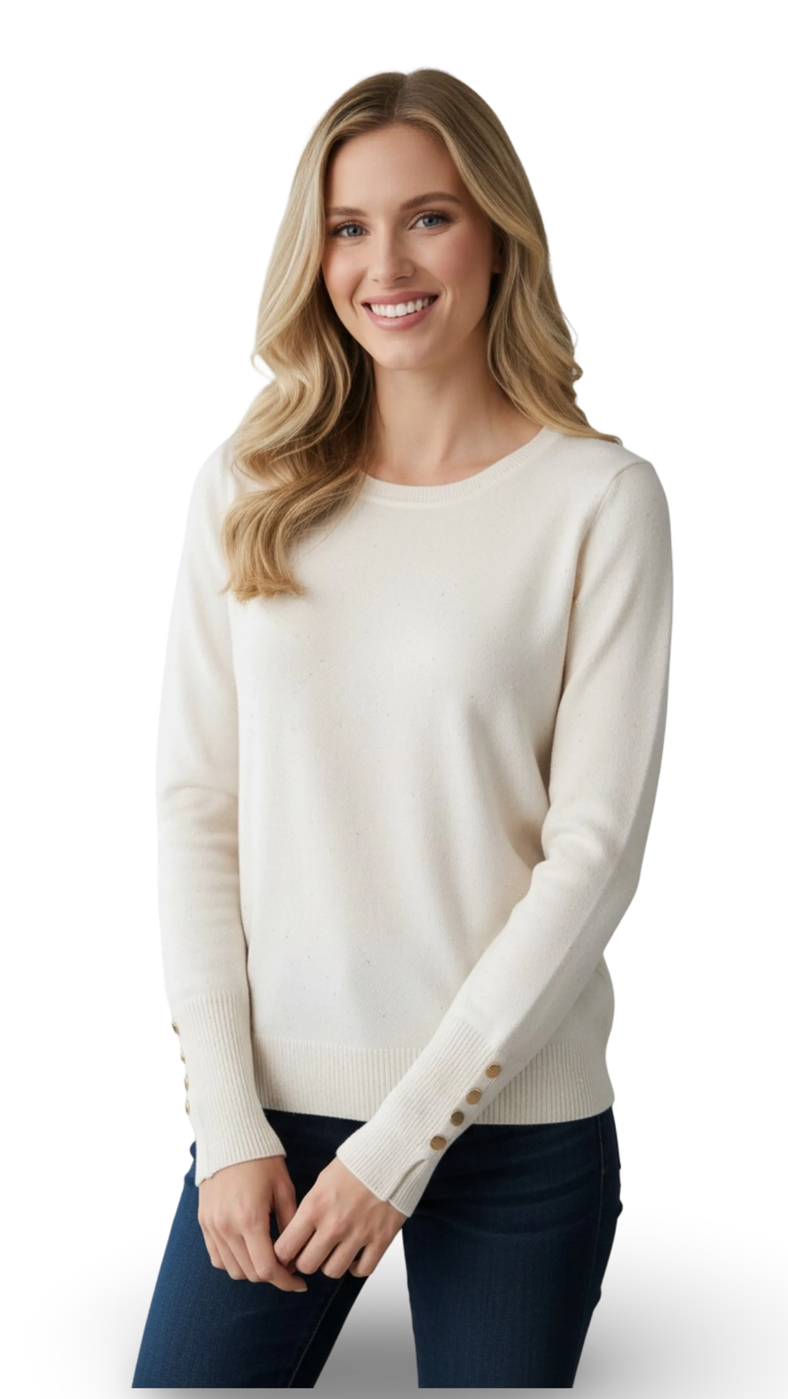 Chili glitter smooth cream jumper product image