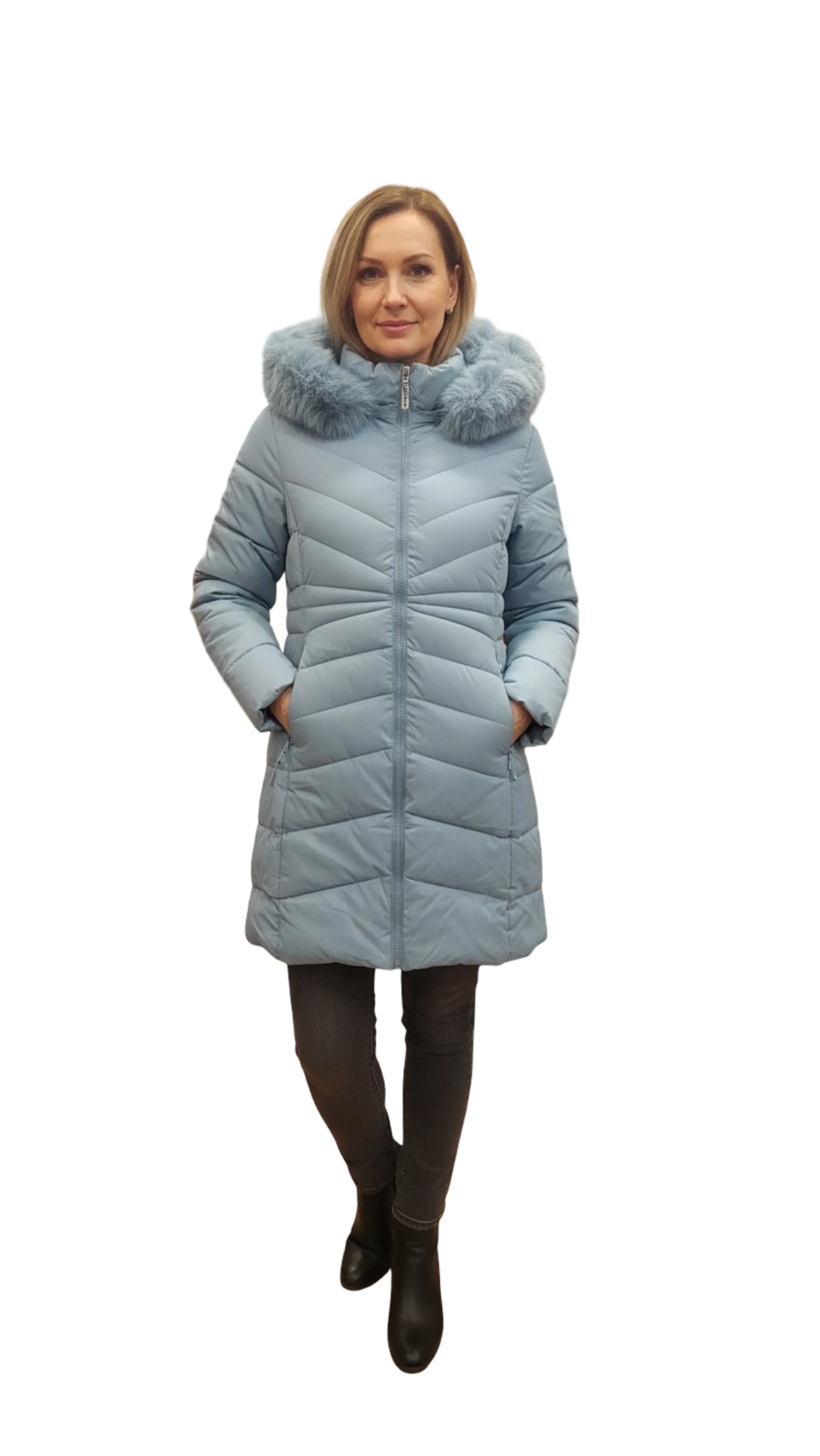 Csilla winter jacket slim fit blue jacket product image