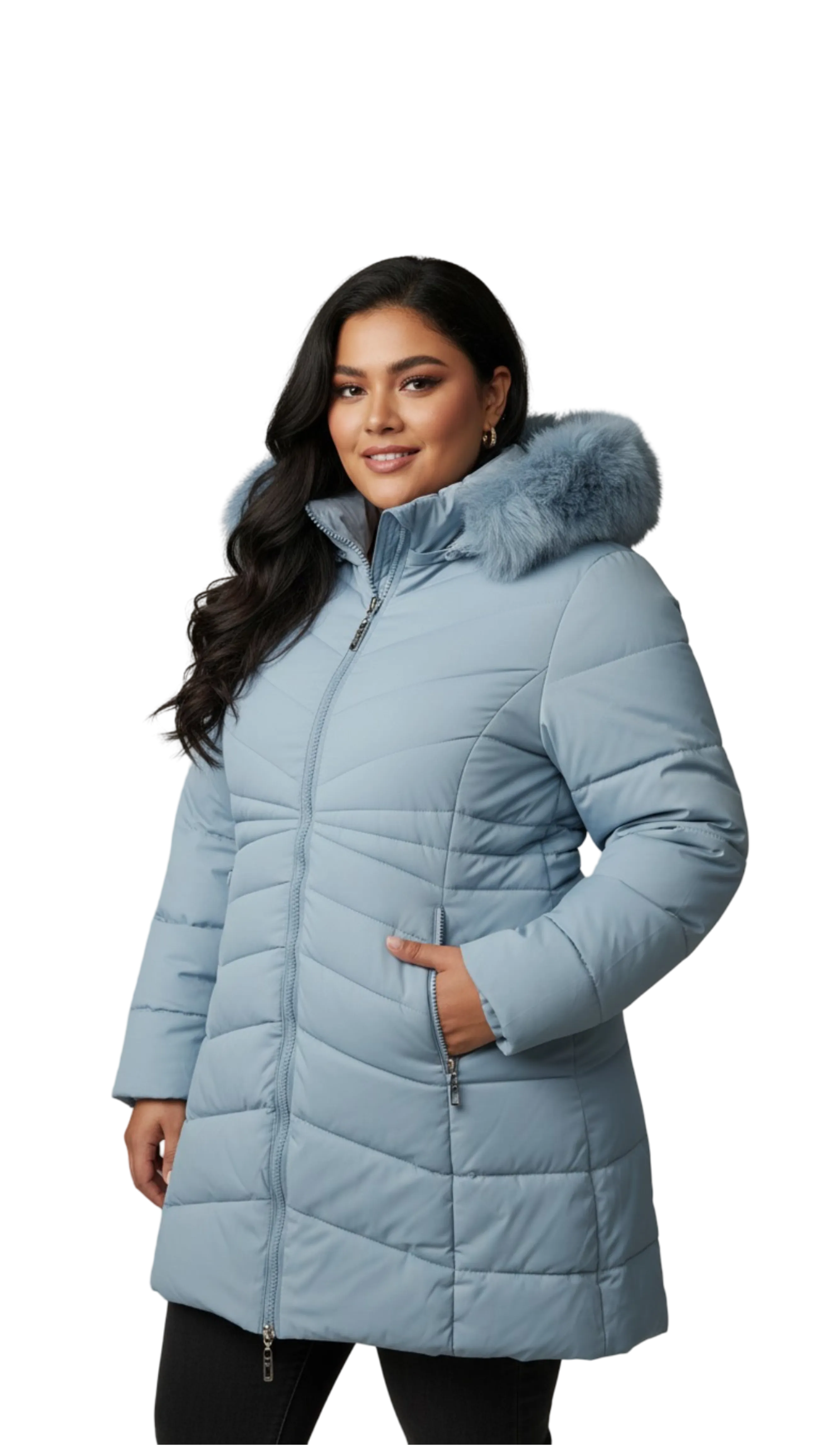Csilla winter jacket slim fit blue jacket product image