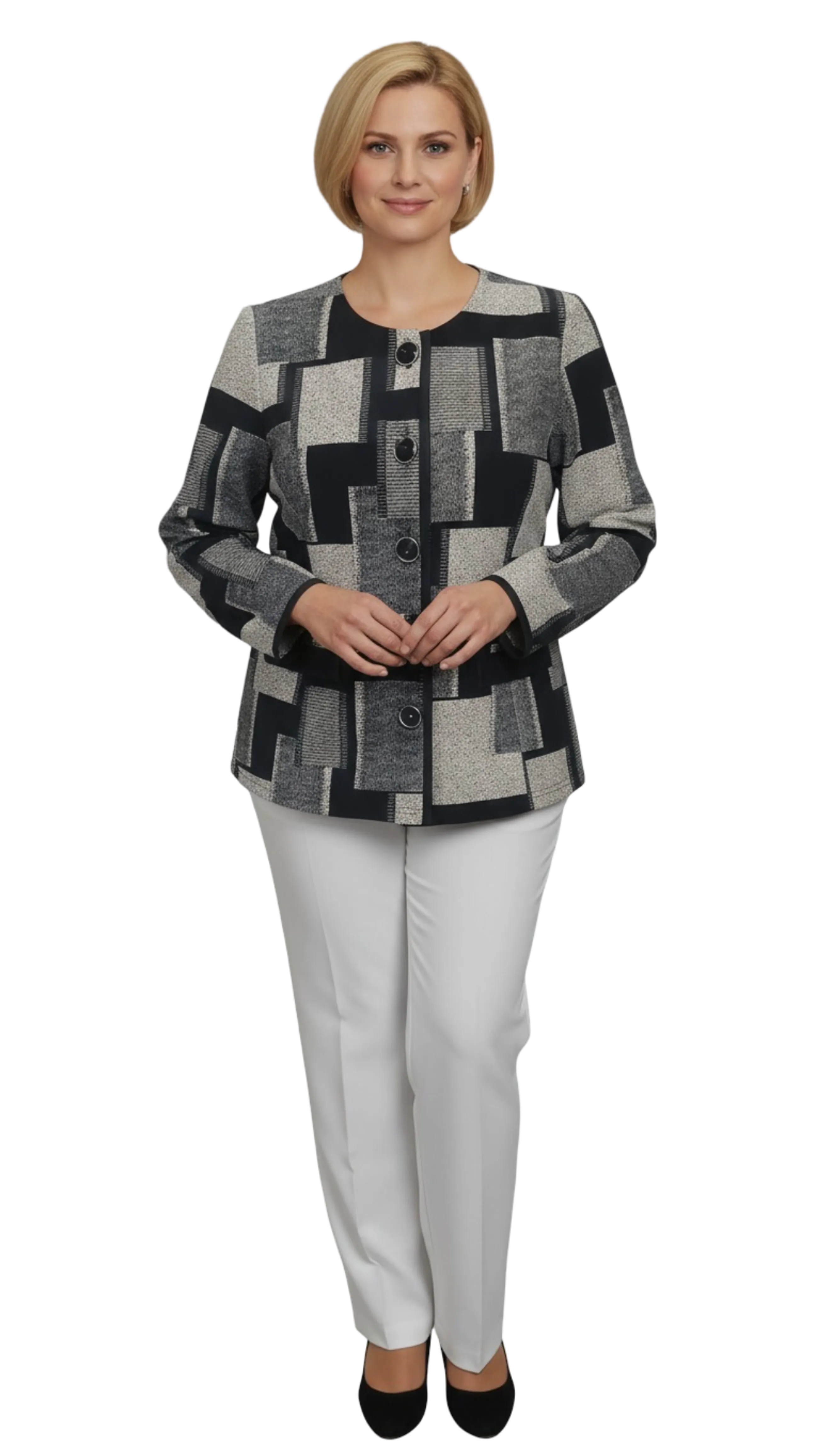 Tekla black plaid blazer product image