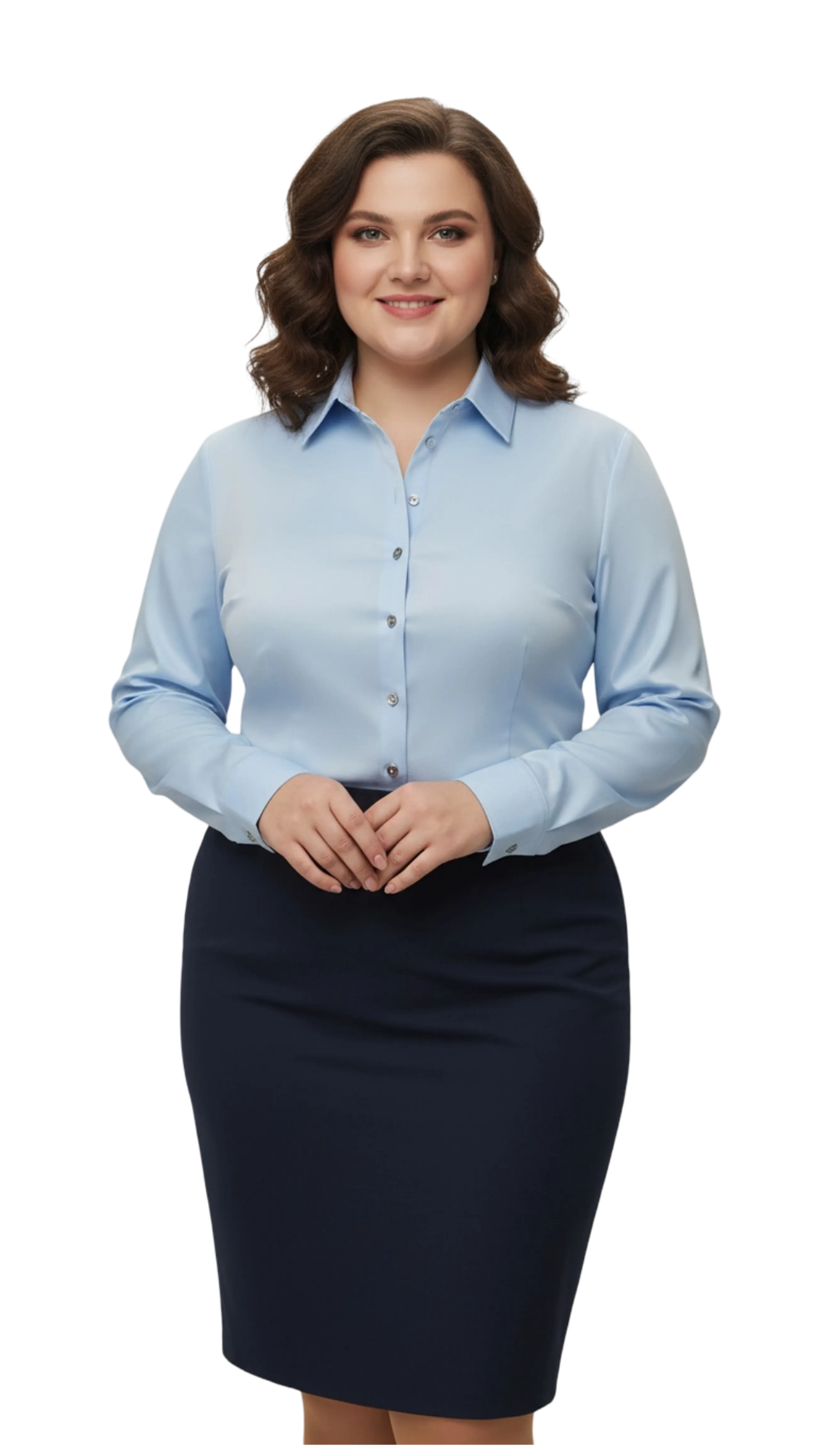 Mona light blue collar blouse product image