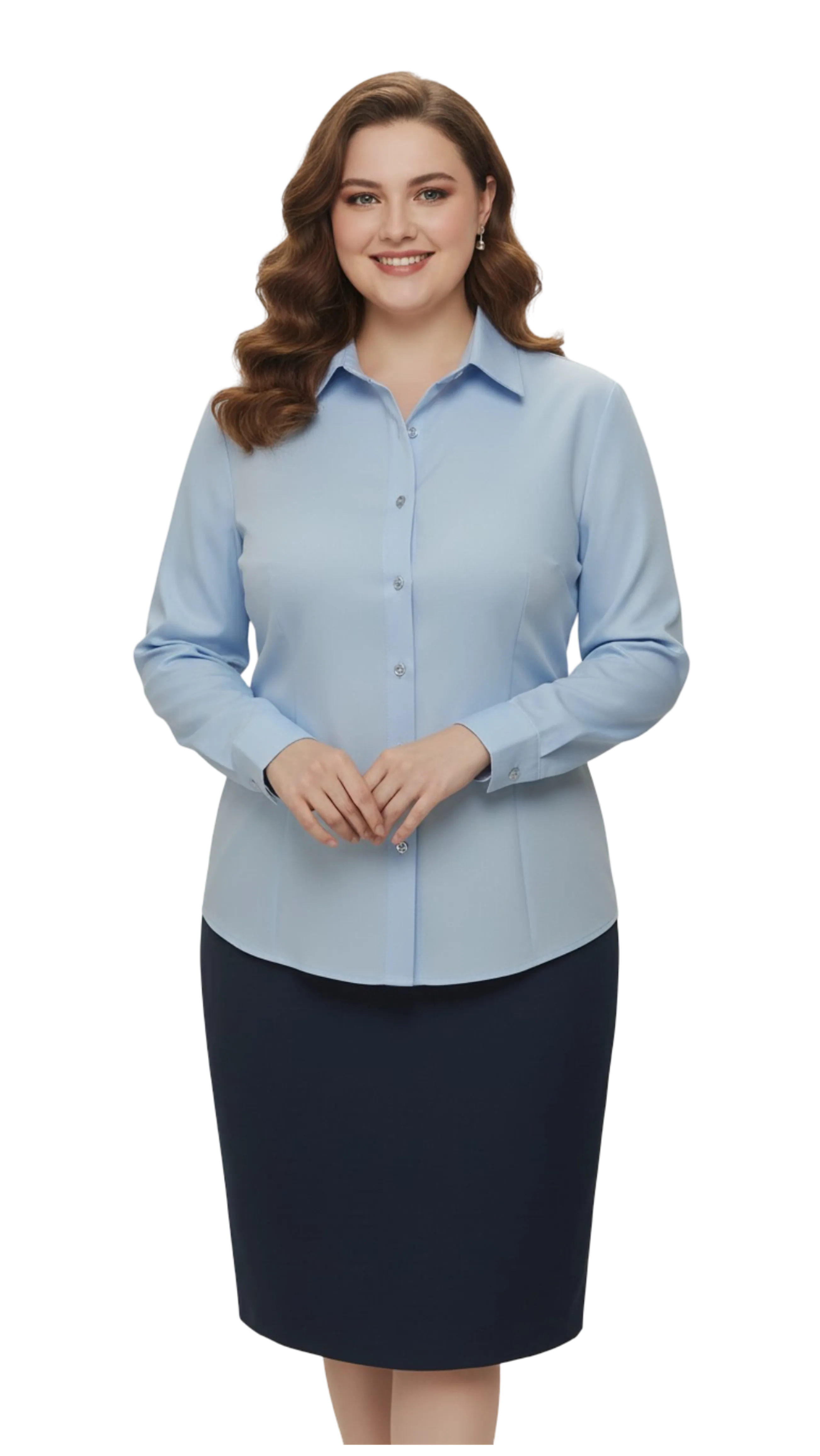 Mona light blue collar blouse product image