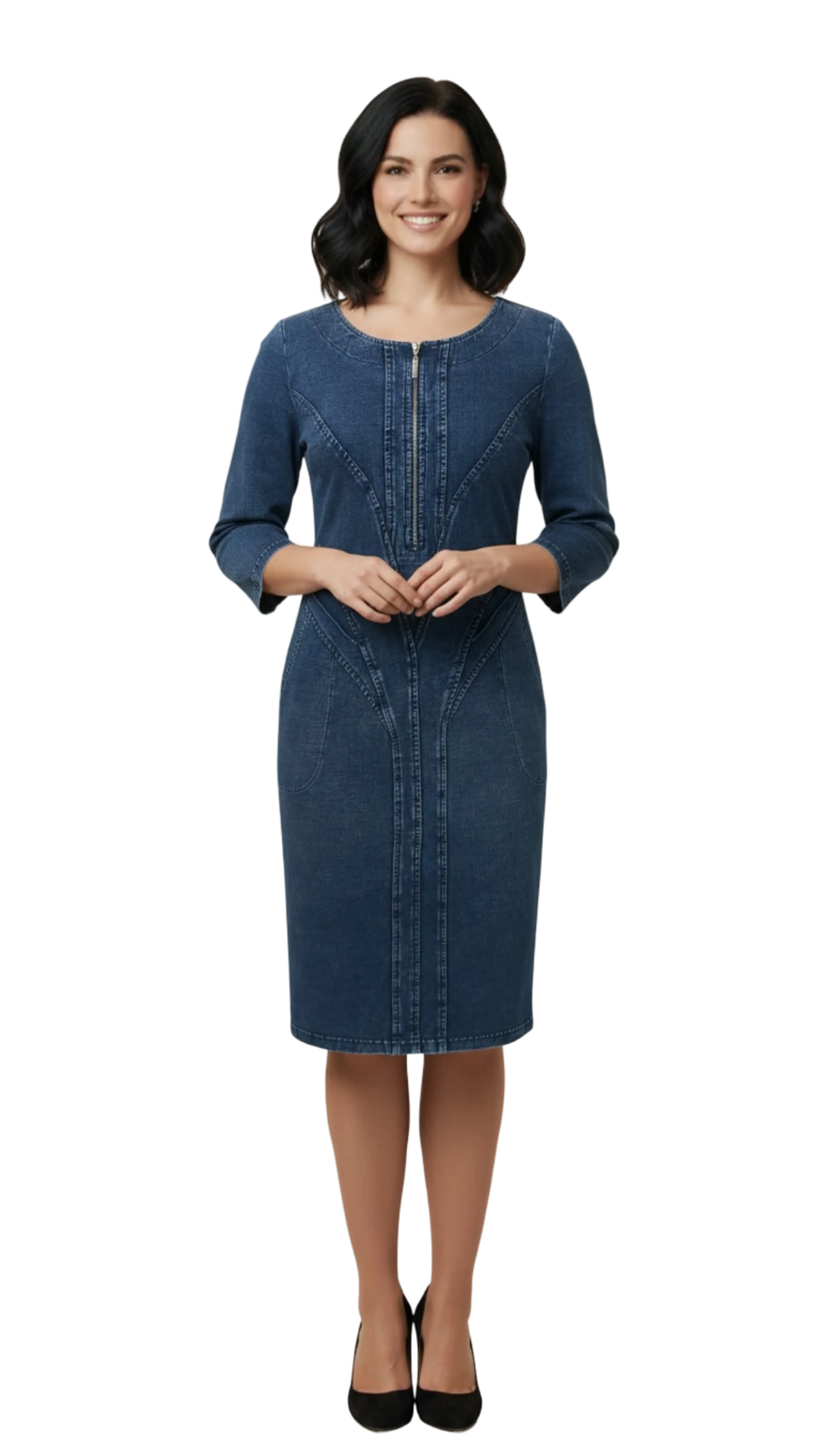 Léna jeans with three-quarter sleeves dress product image