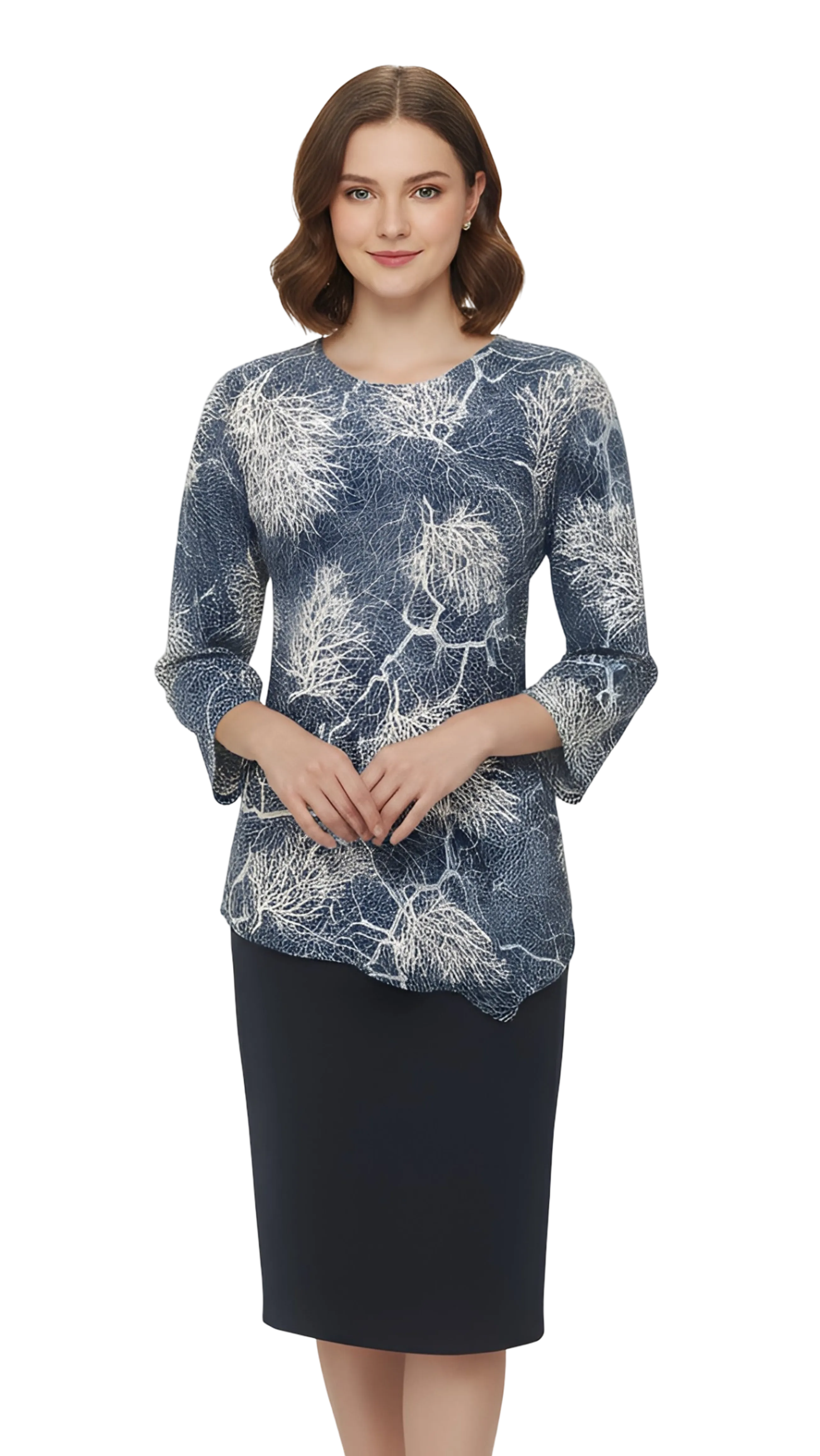 Rita blue pattern polo product image