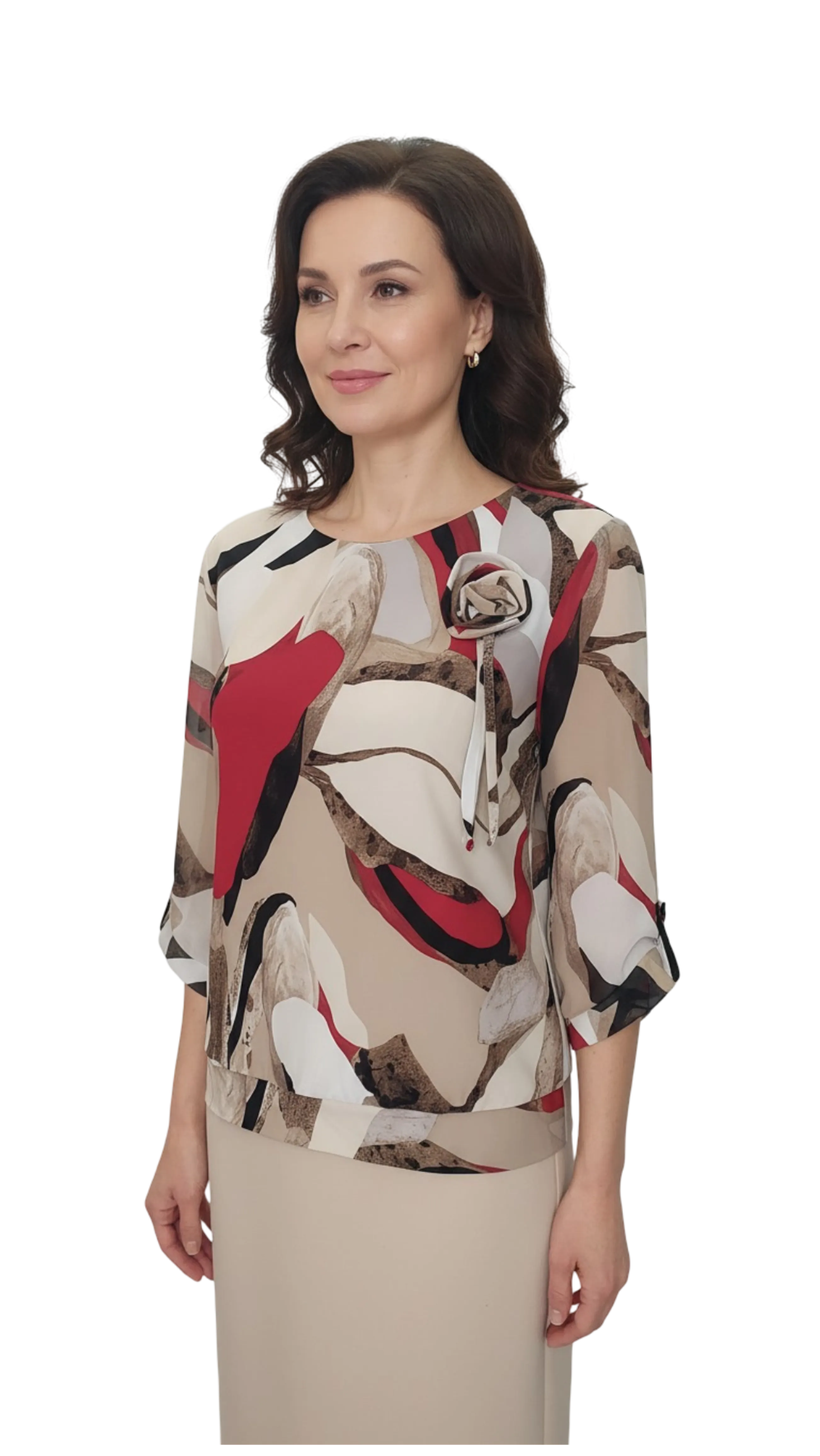 Magda red-beige rose blouse product image