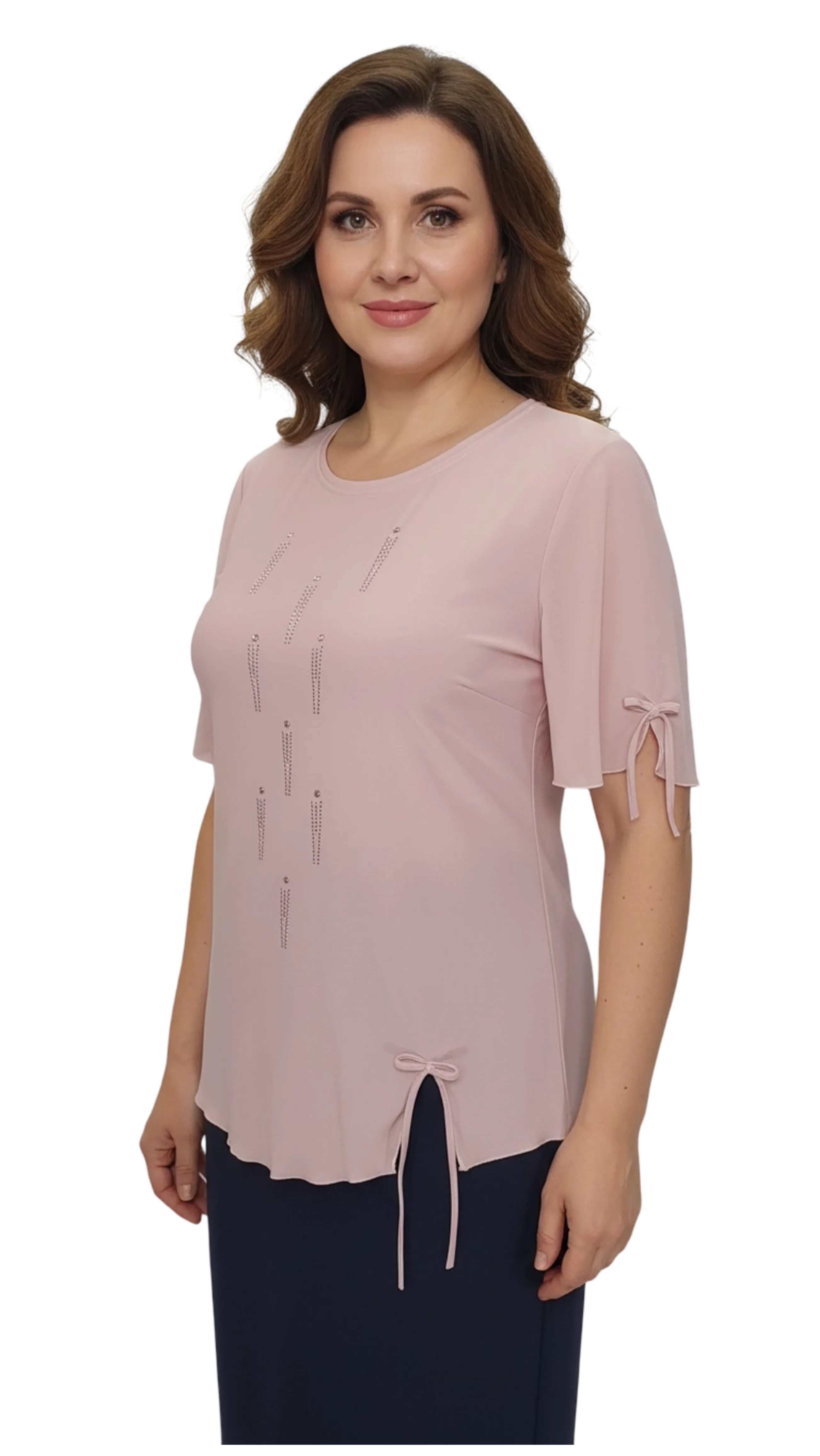 Magda stone powder color blouse product image
