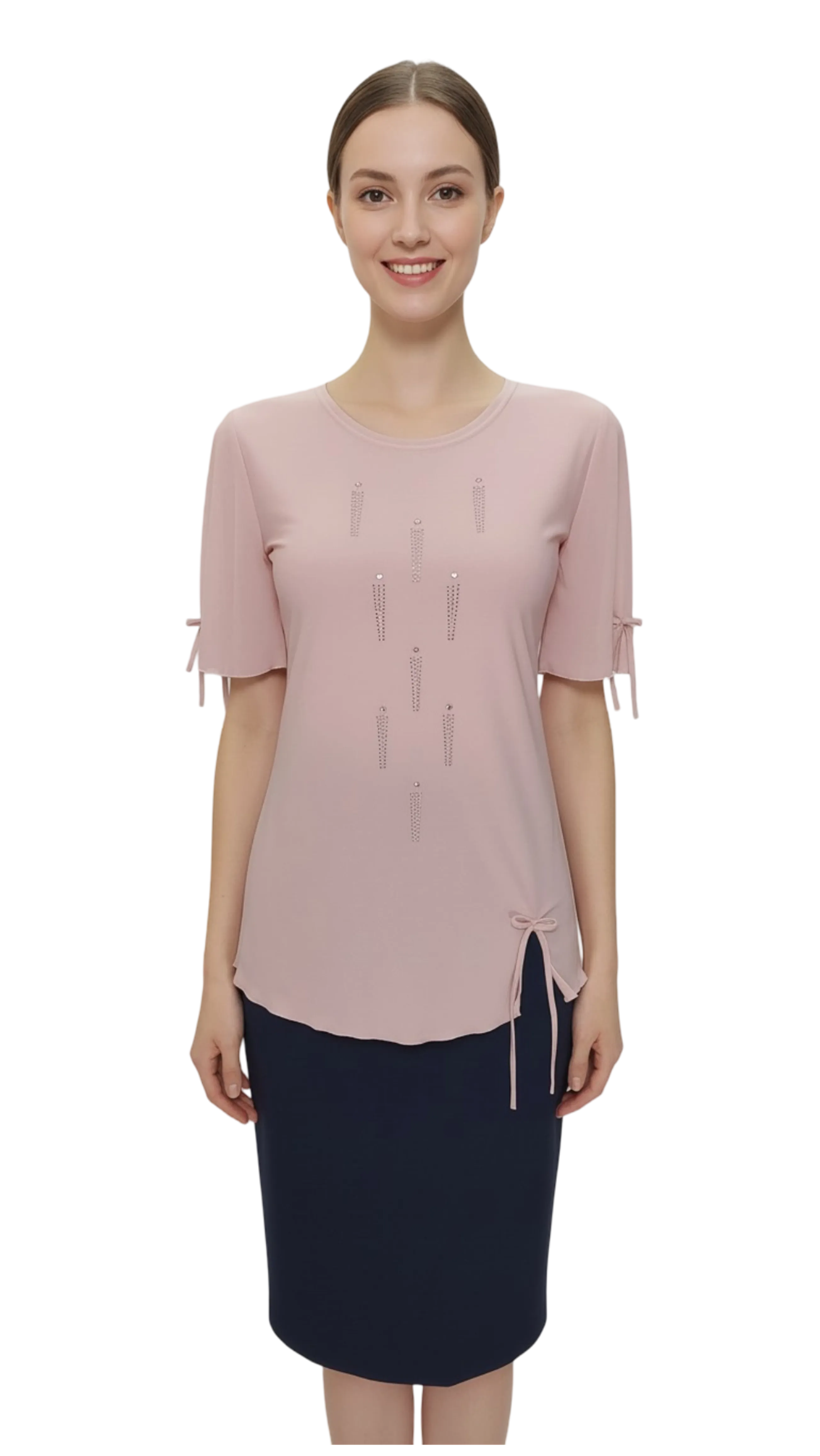 Magda stone powder color blouse product image
