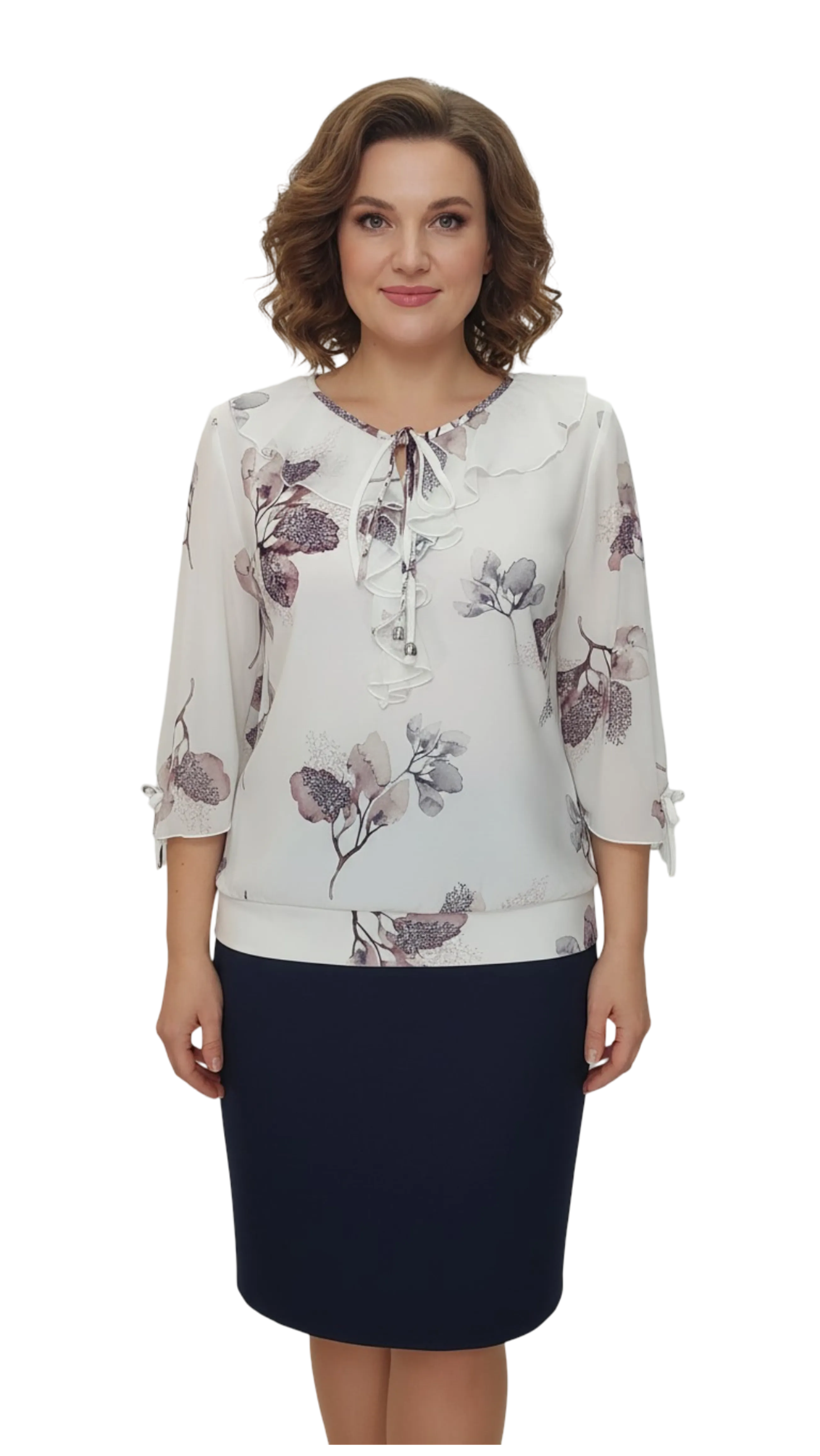 Magda shaggy mallow floral blouse product image