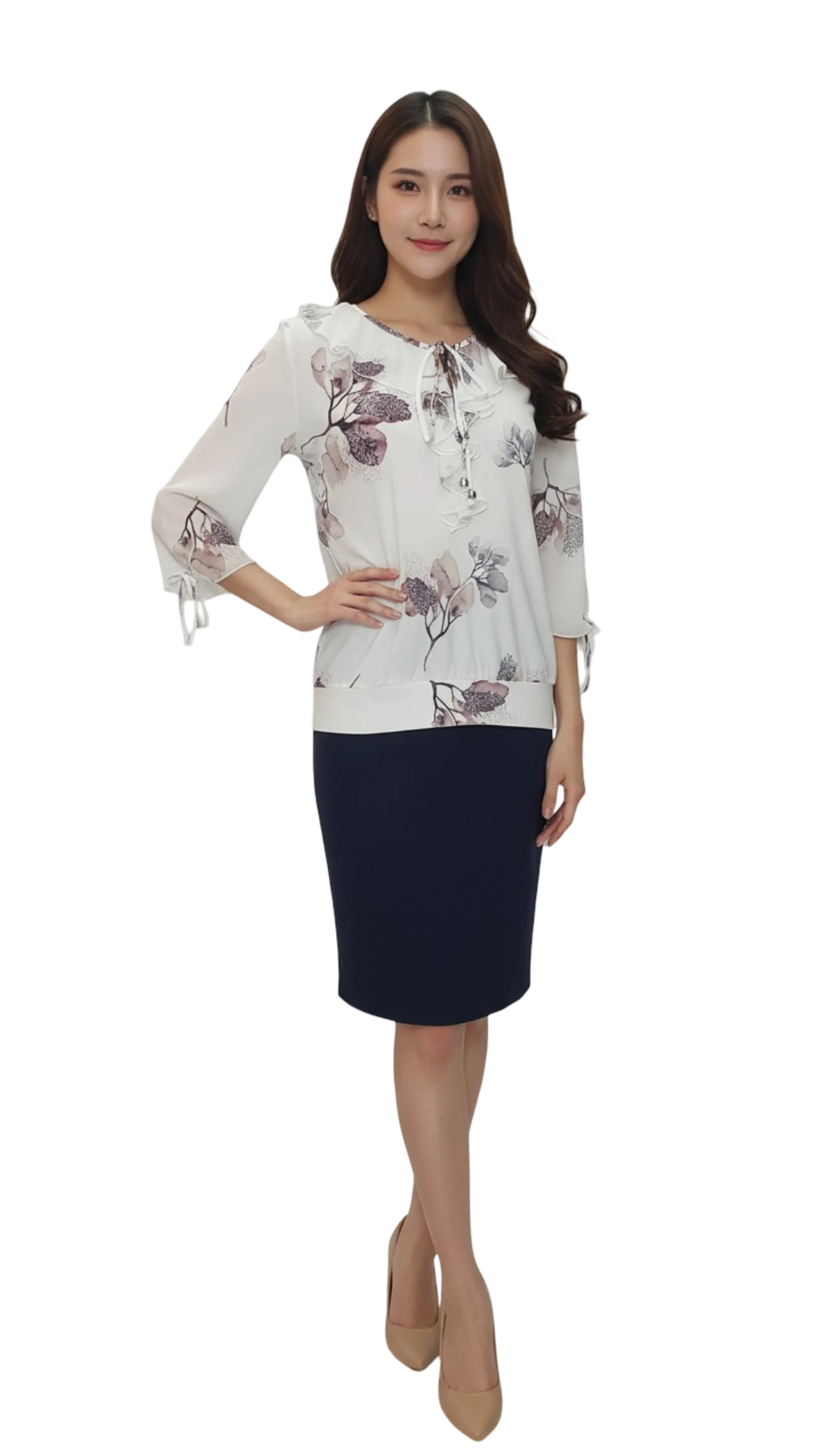 Magda shaggy mallow floral blouse product image