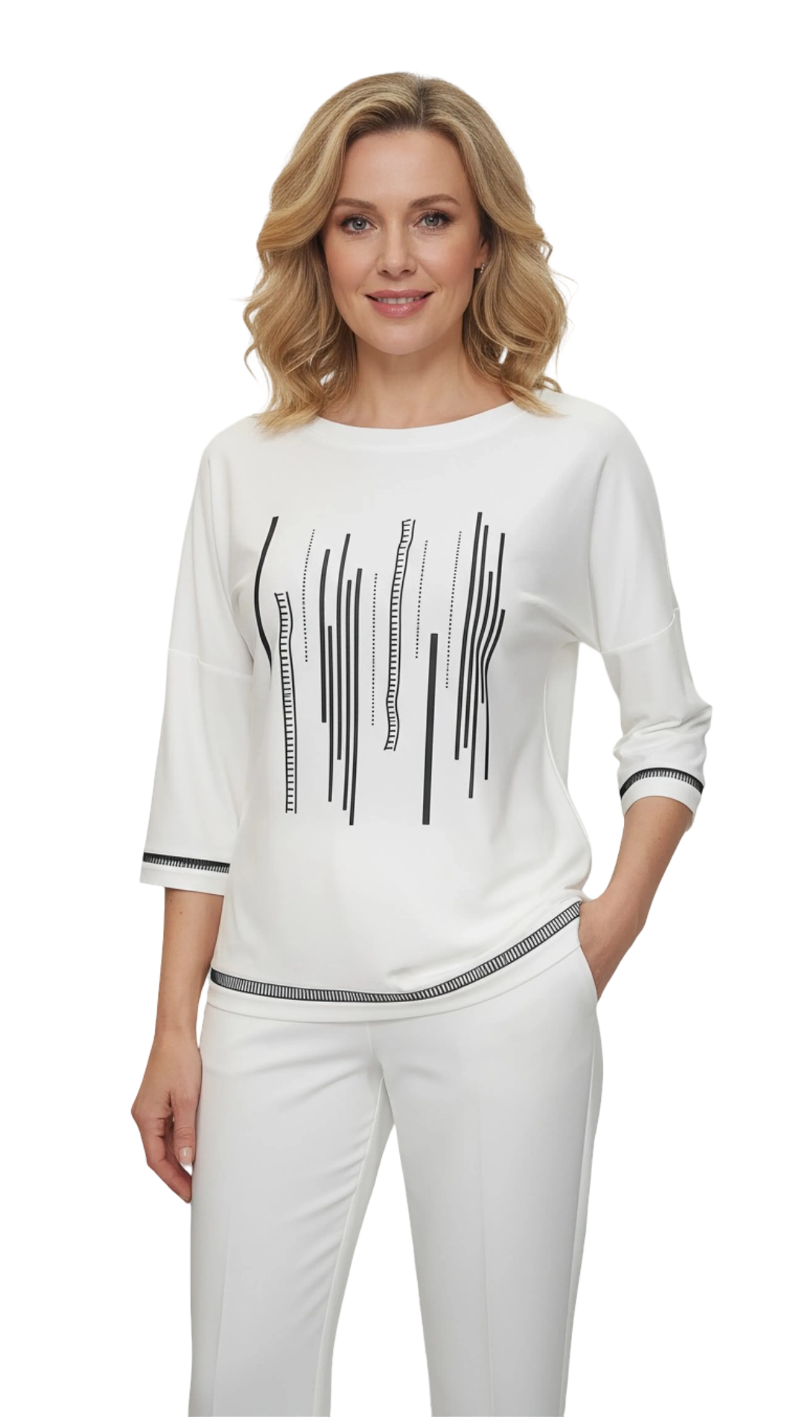 Mara white azure polo product image