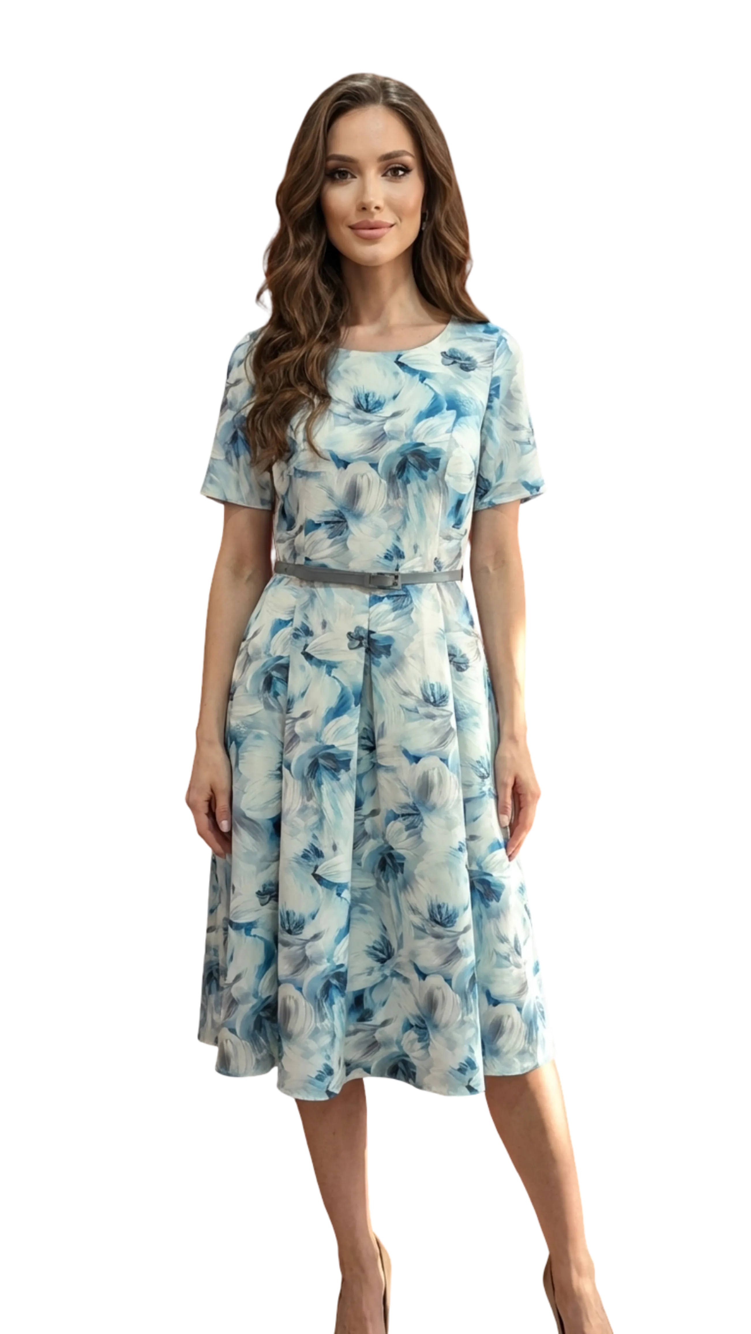 Gitta long green floral dress product image