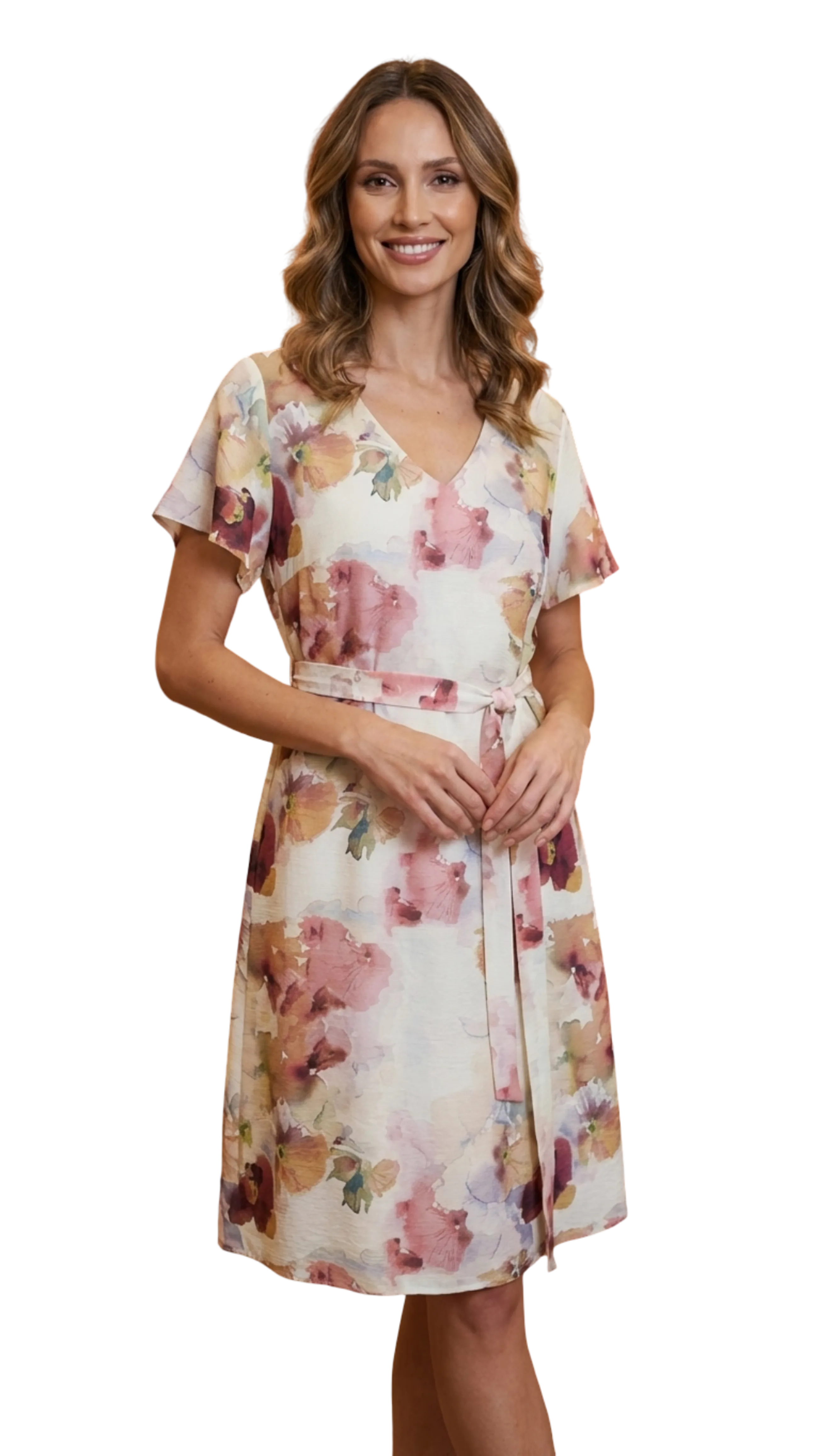 Gabi decorated with colorful floral roses dress product image