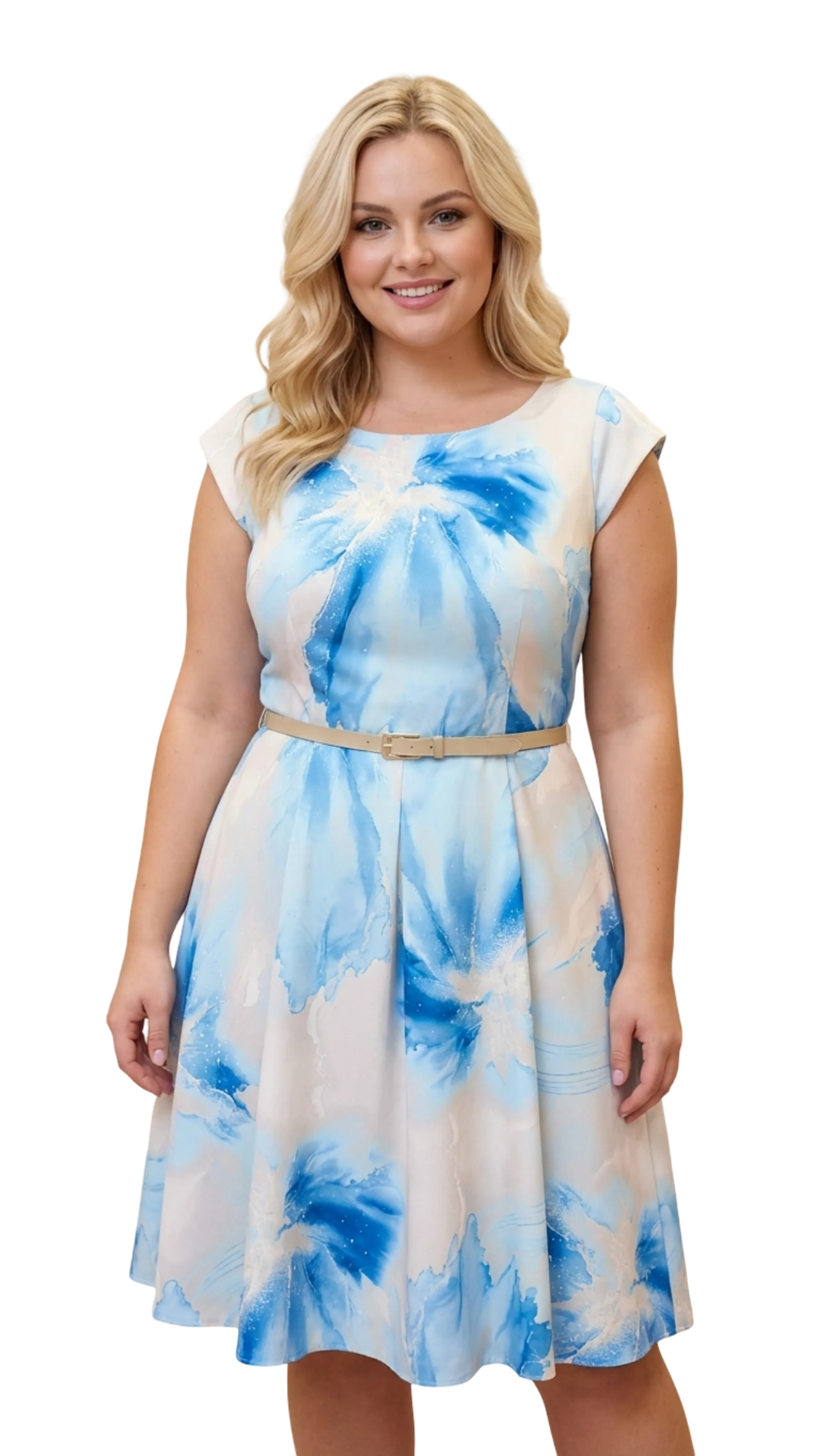 Gitta royal blue floral dress product image