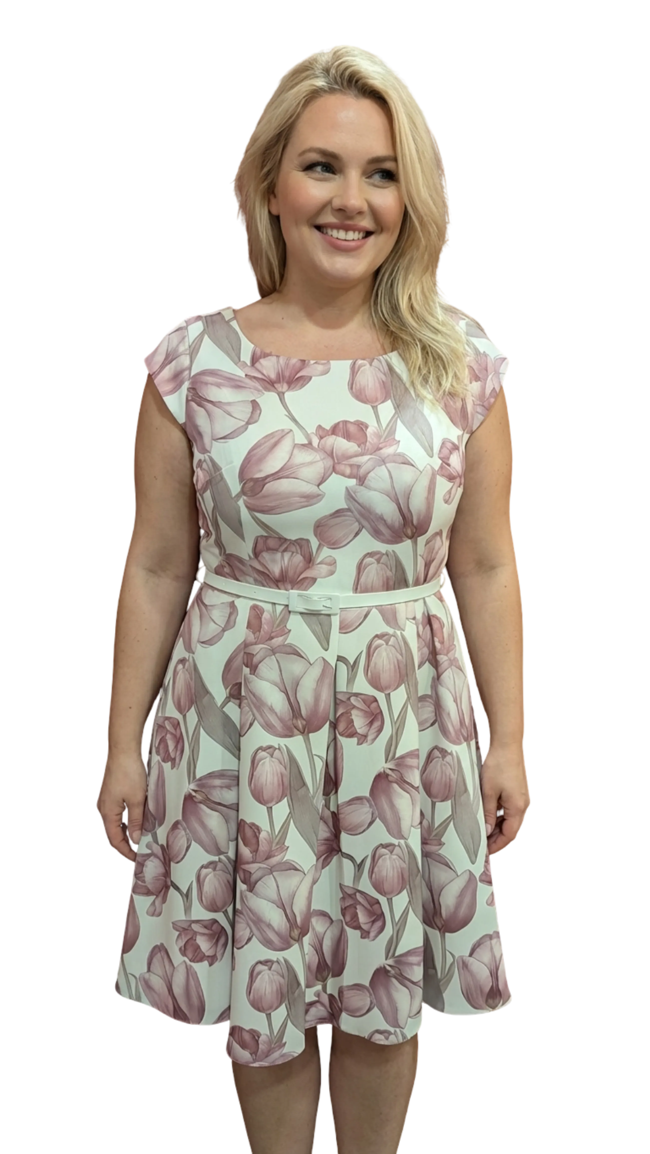 Gitta with pink tulips dress product image
