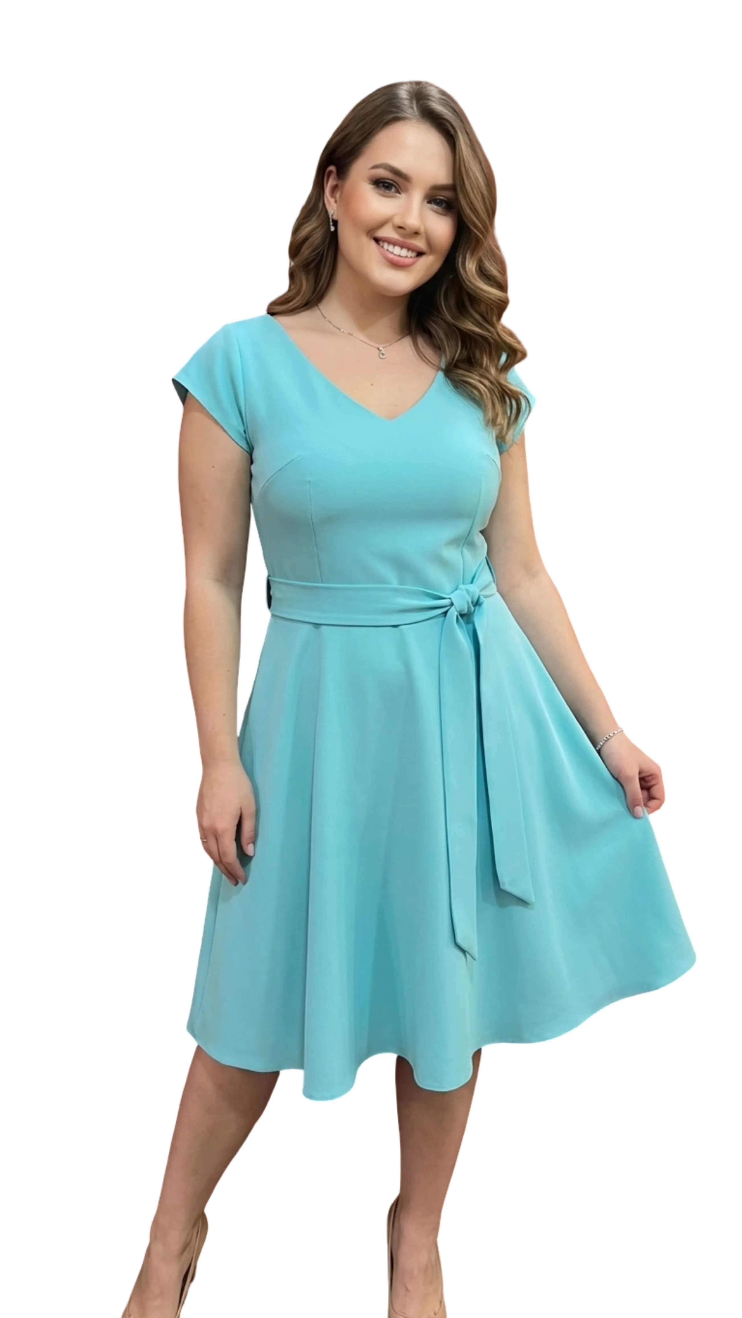 Gitta pocket turquoise dress product image