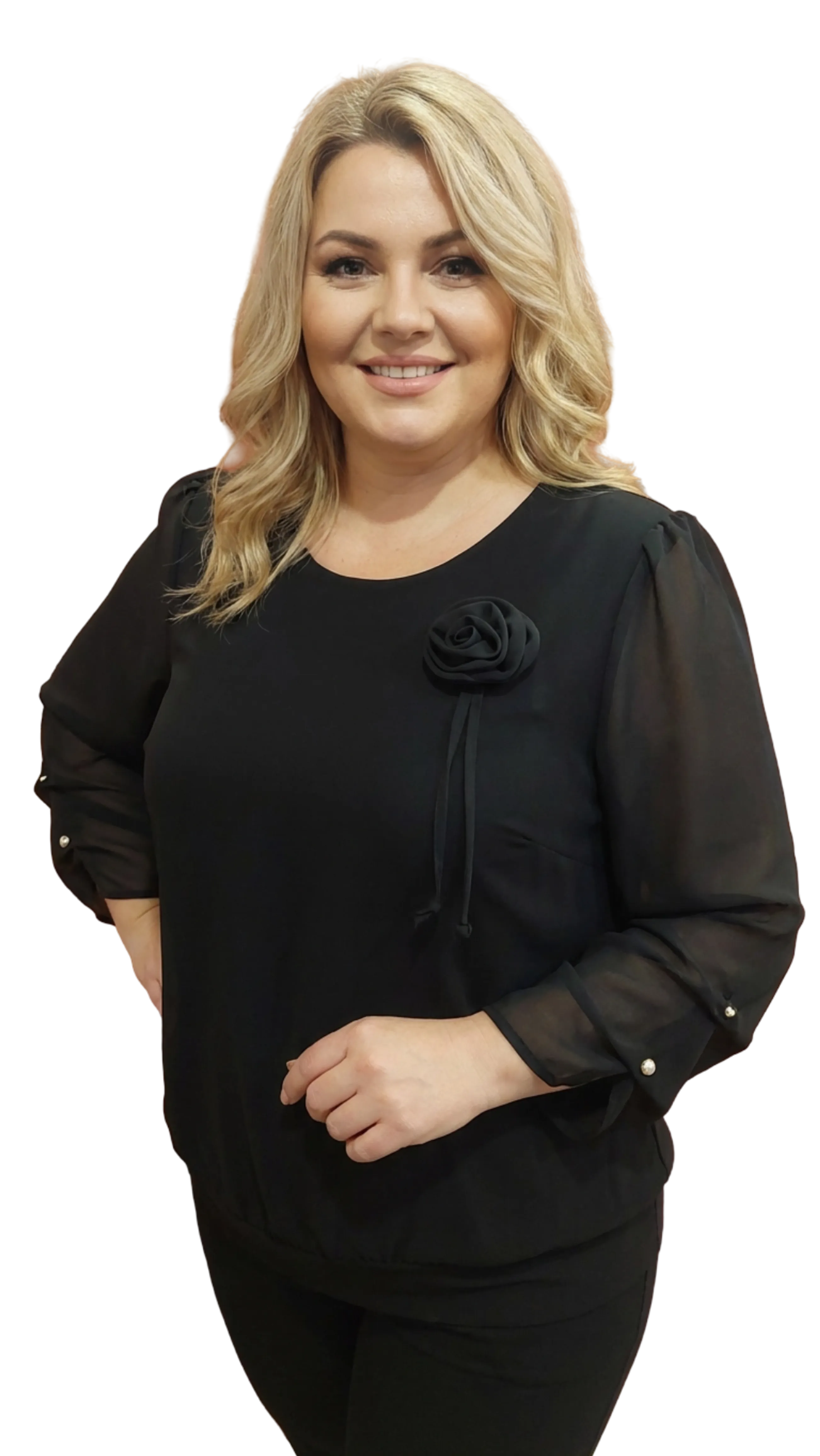 Magda decorated with black roses blouse product image