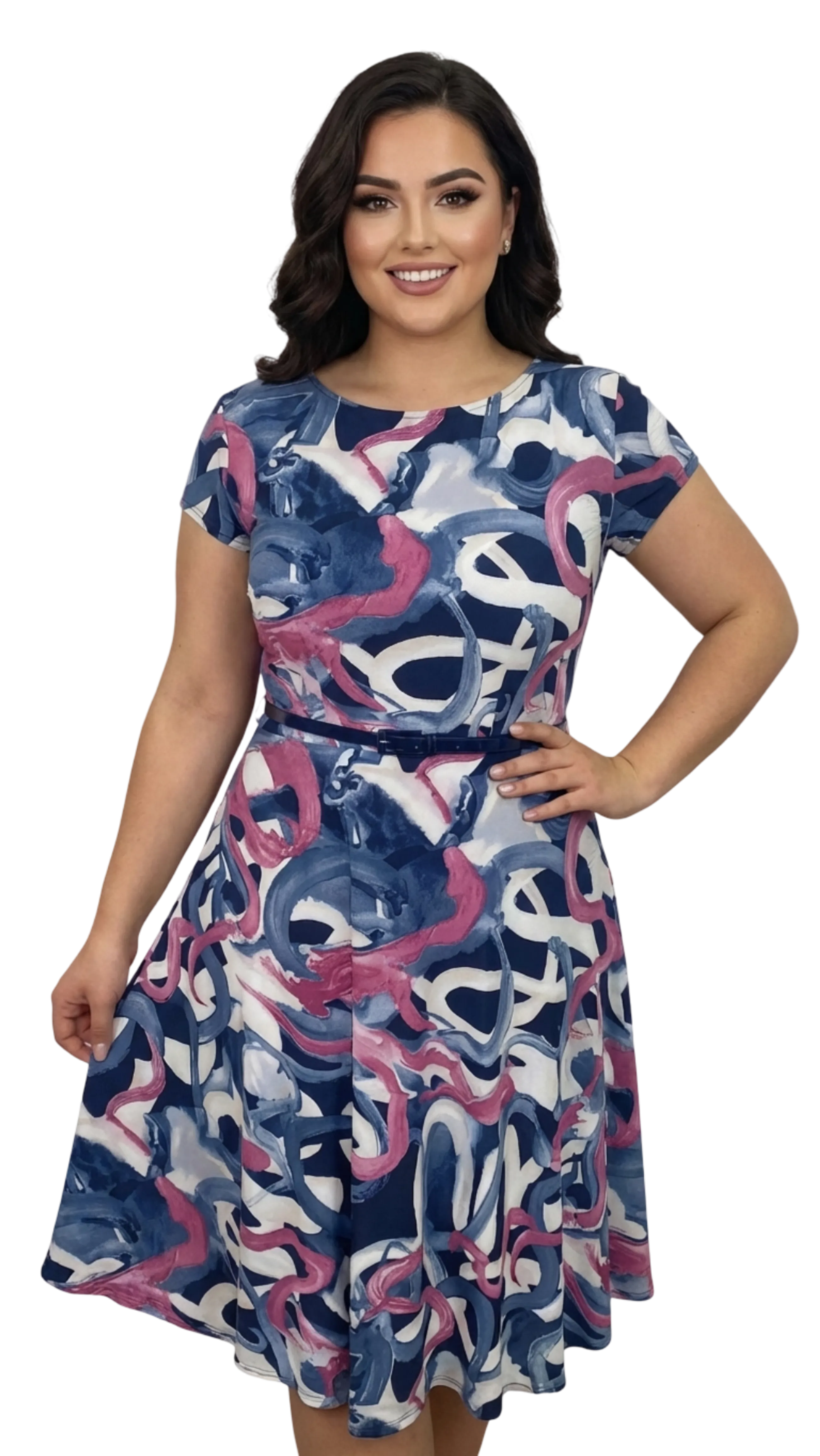 Abigail mauve pattern dress product image